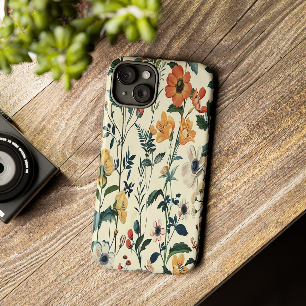 Vintage Botanical Wildflower Seamless Pattern