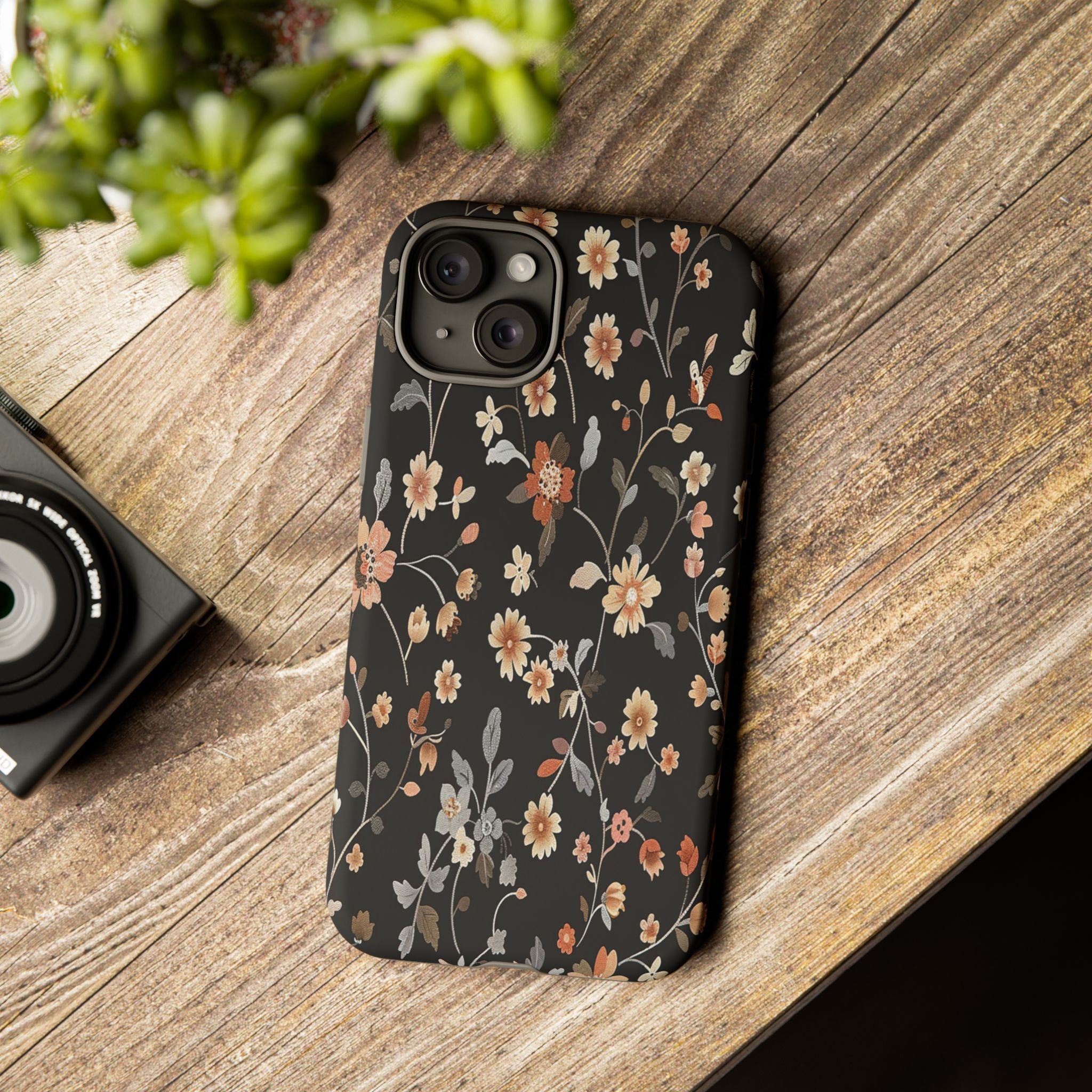 Floral Field on Black Case