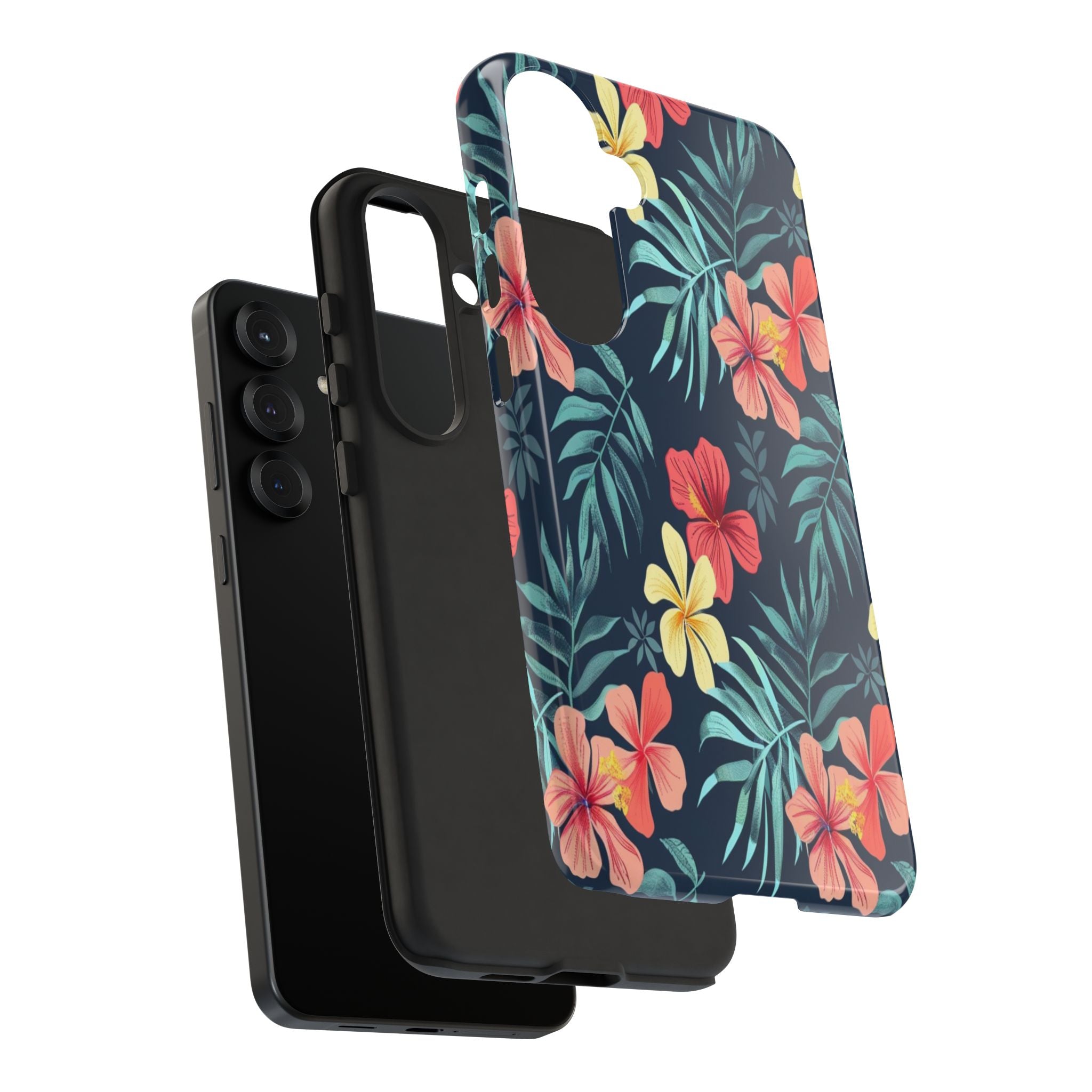 Tropical Hibiscus Navy Case