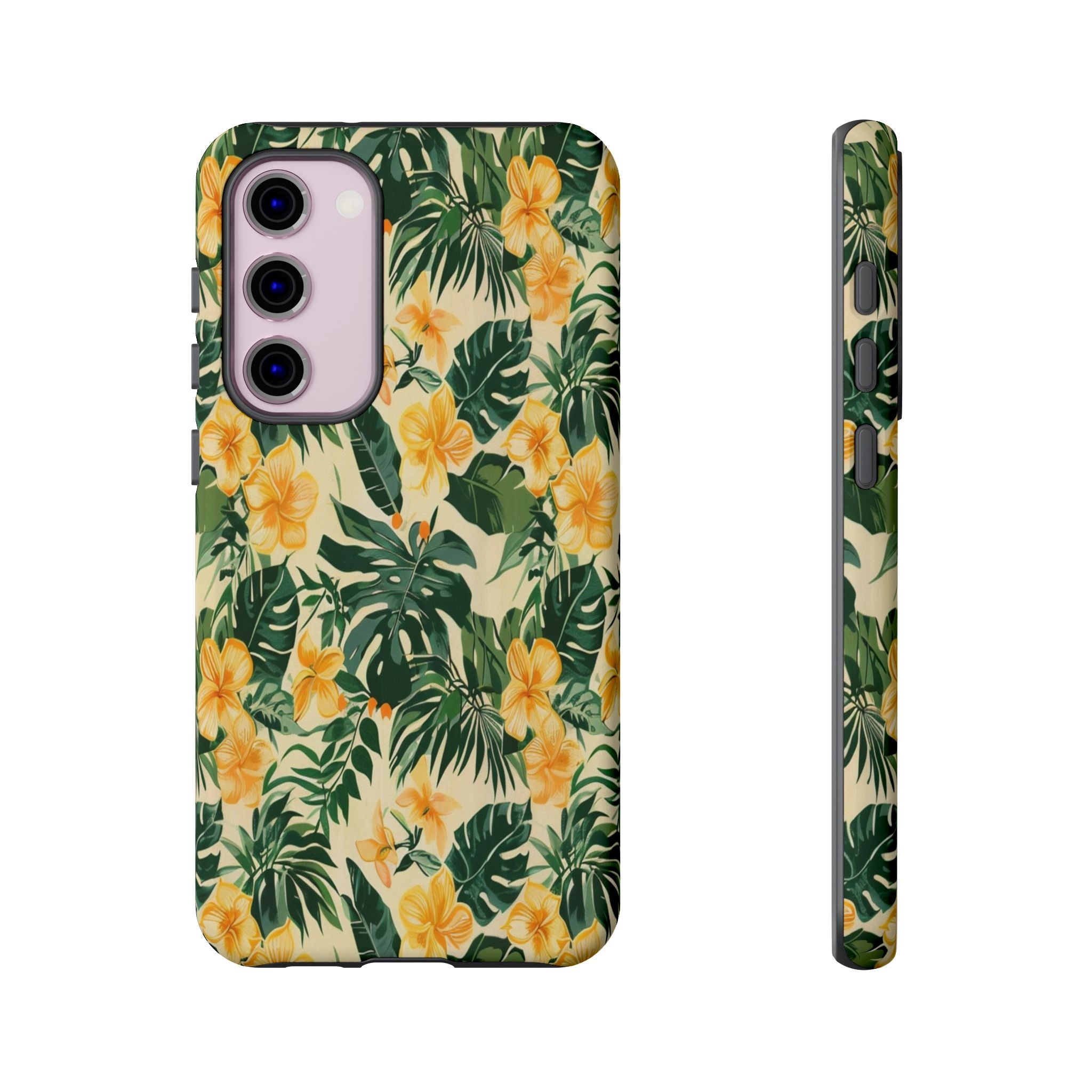 Golden Tropical Blooms