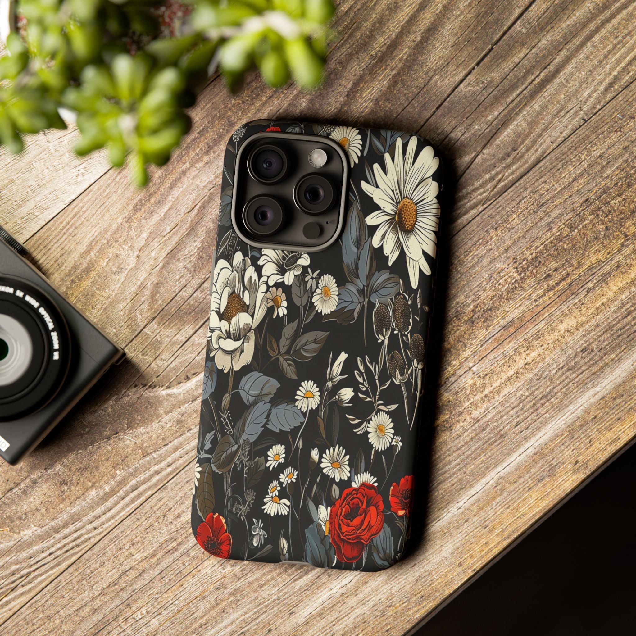 Dark Rose and Daisy Case