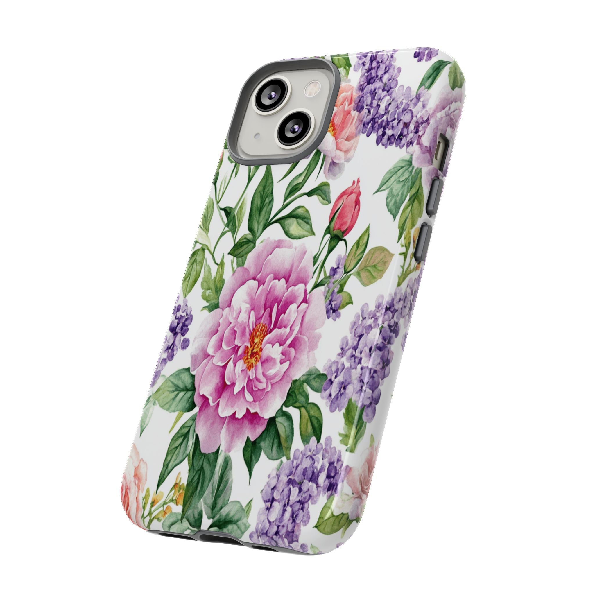 Watercolor Peonies and Lilacs Case