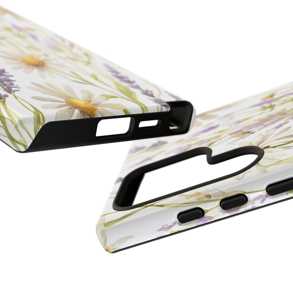 Delicate Watercolor Daisy and Lavender Case