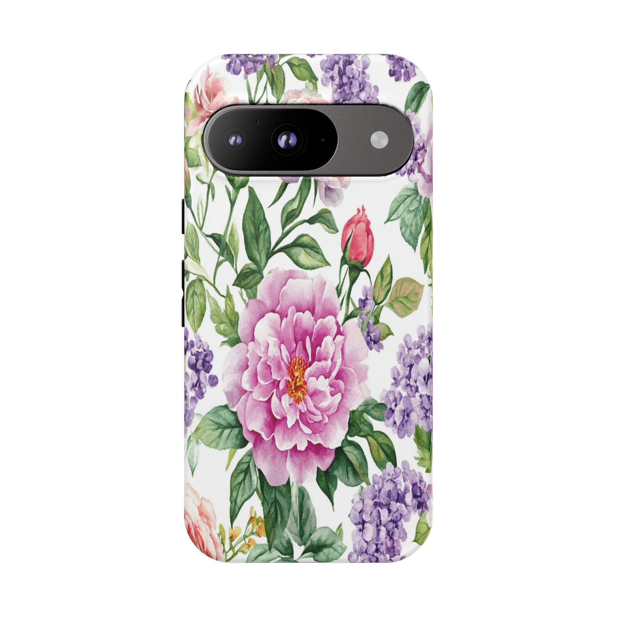 Watercolor Peonies and Lilacs