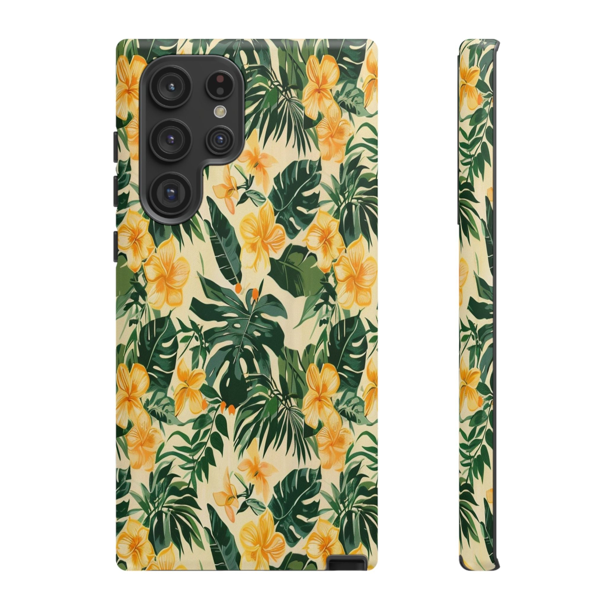 Golden Tropical Blooms