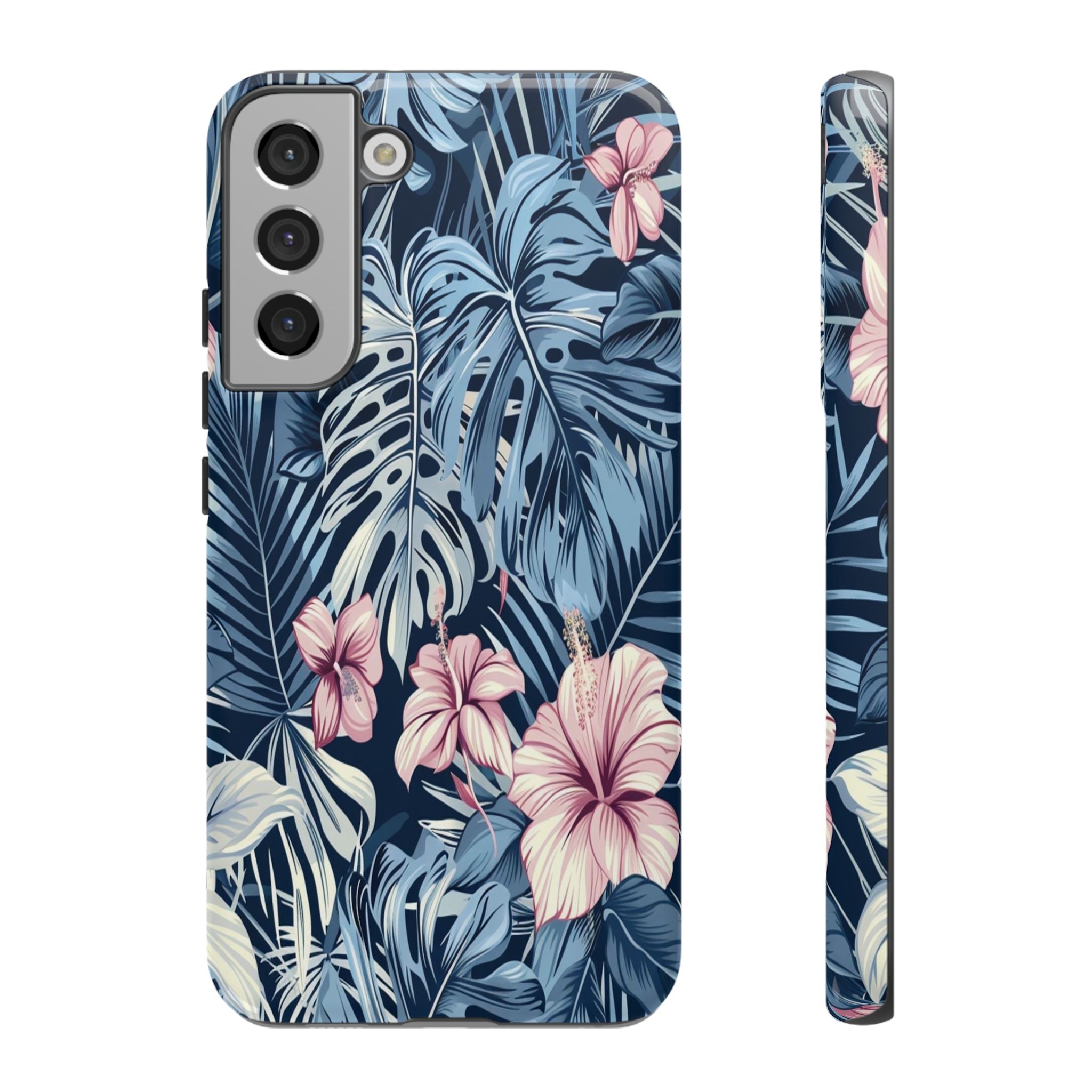 Tropical Hibiscus and Monstera Pattern