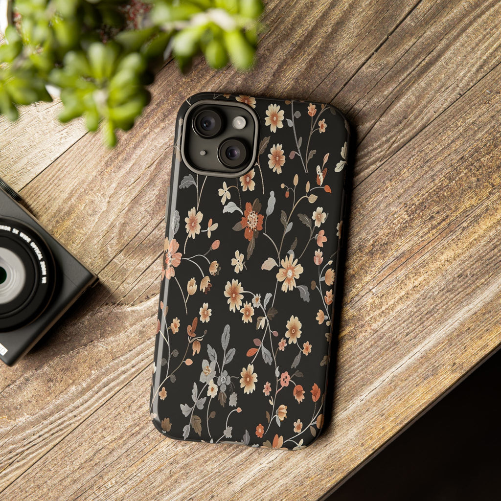 Floral Field on Black Case