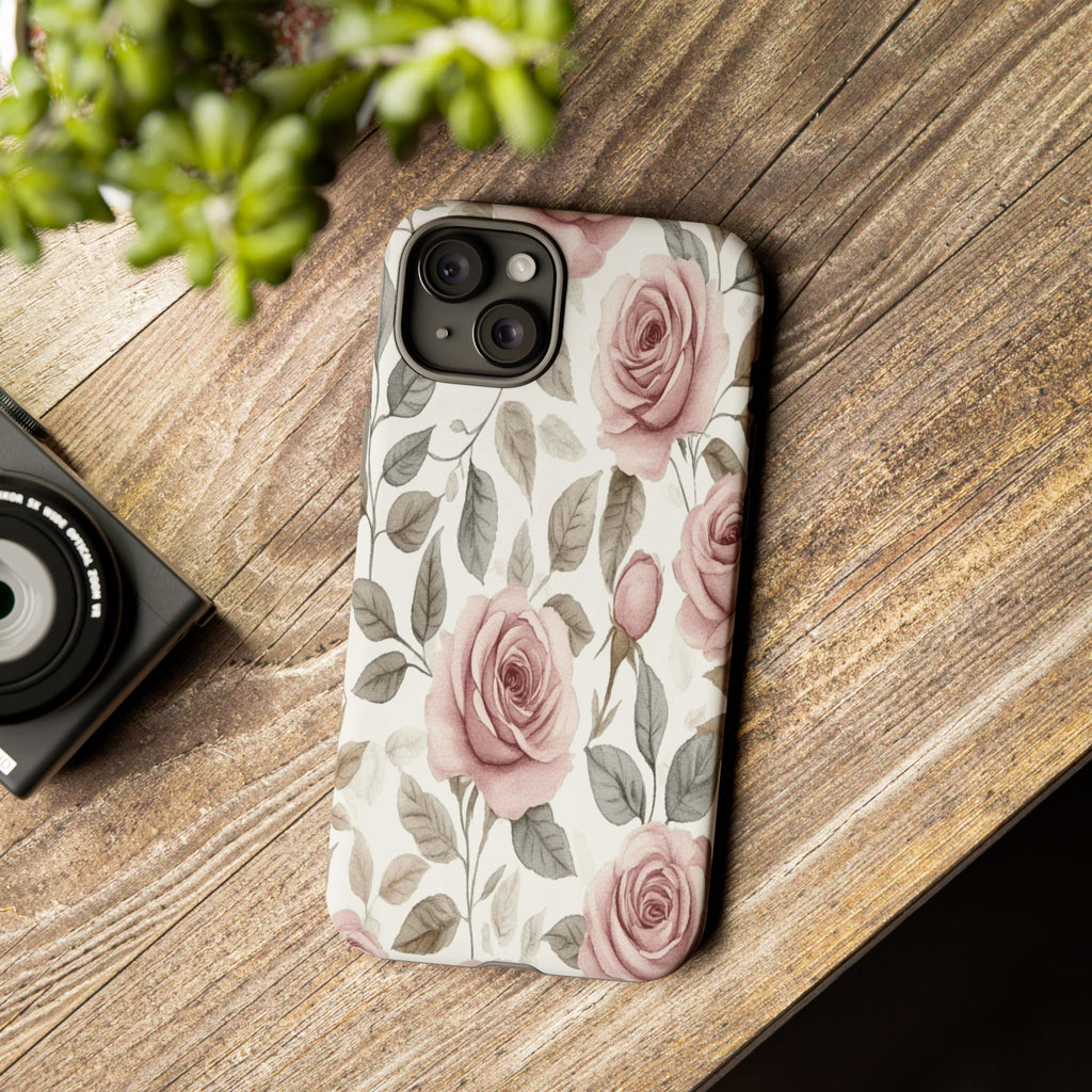 Elegant Watercolor Rose Case