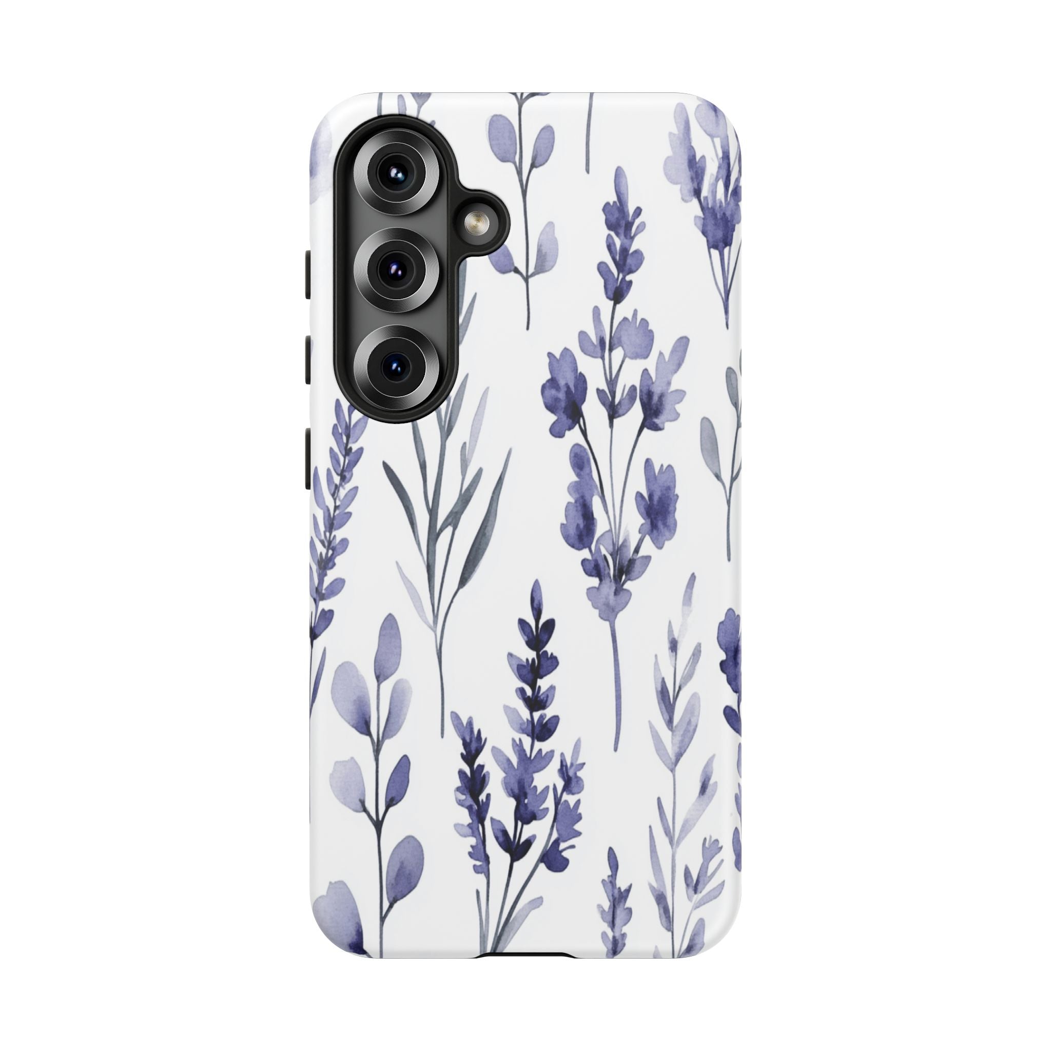 Delicate Purple Botanical Watercolor Floral Pattern