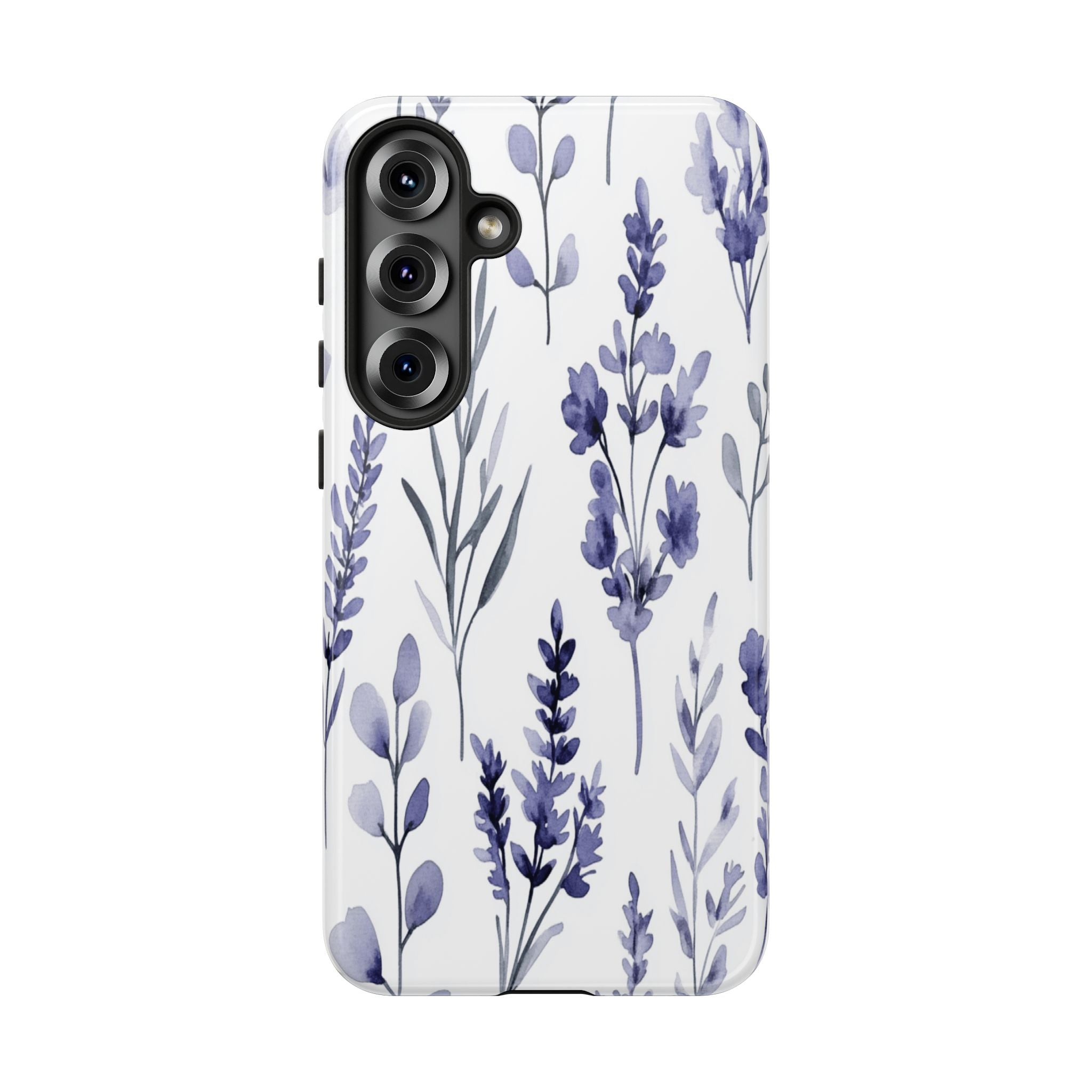 Delicate Purple Botanical Watercolor Floral Pattern