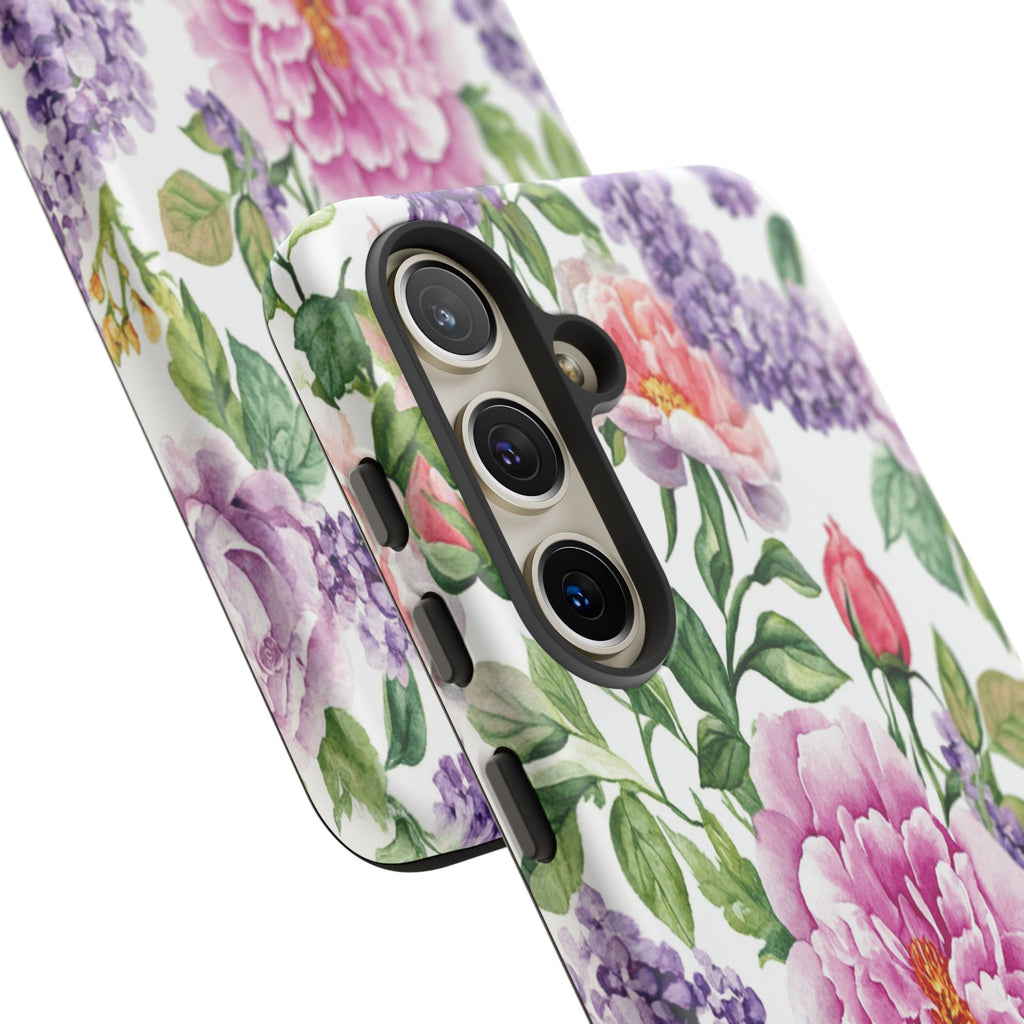Watercolor Peonies and Lilacs Case