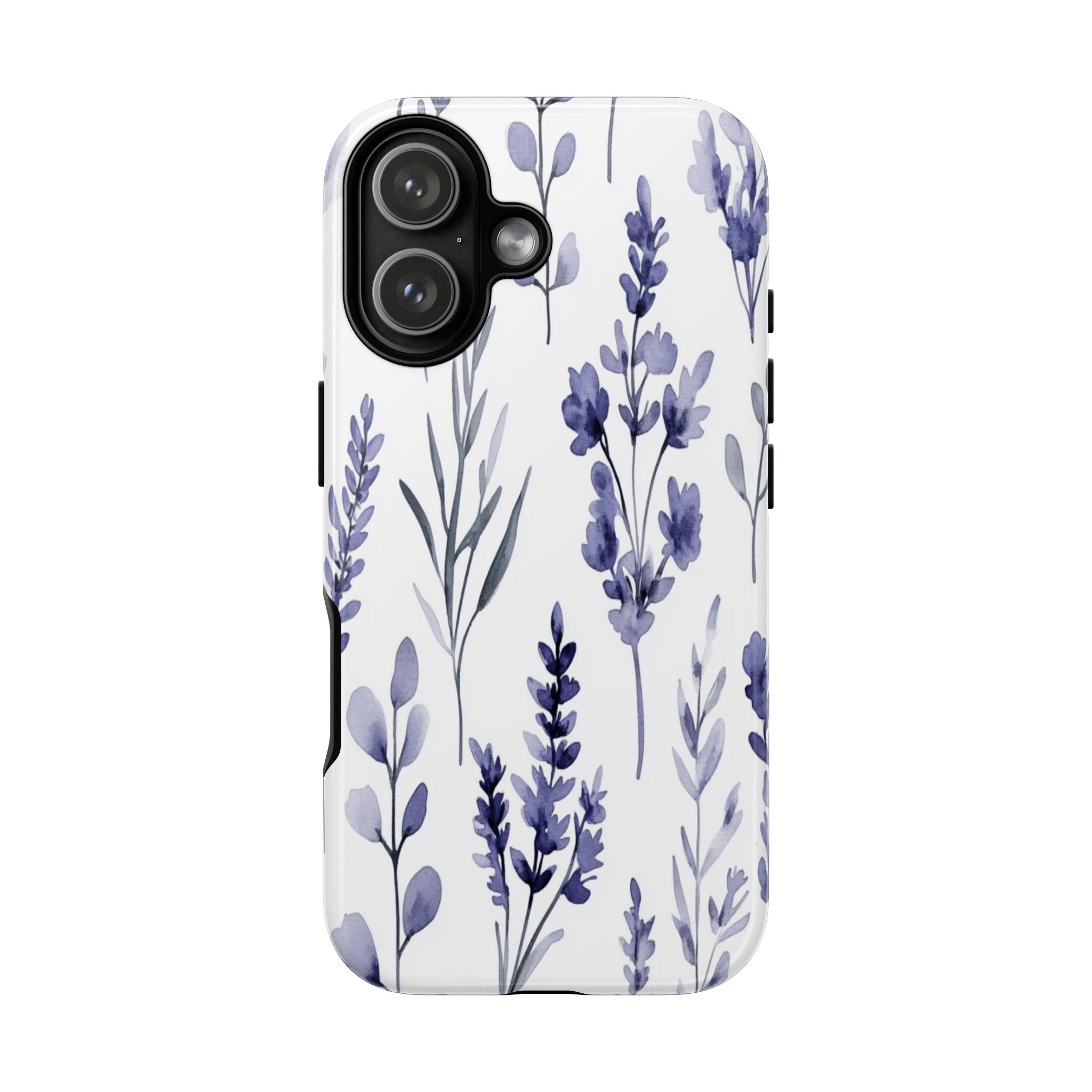 Delicate Purple Botanical Watercolor Floral Pattern