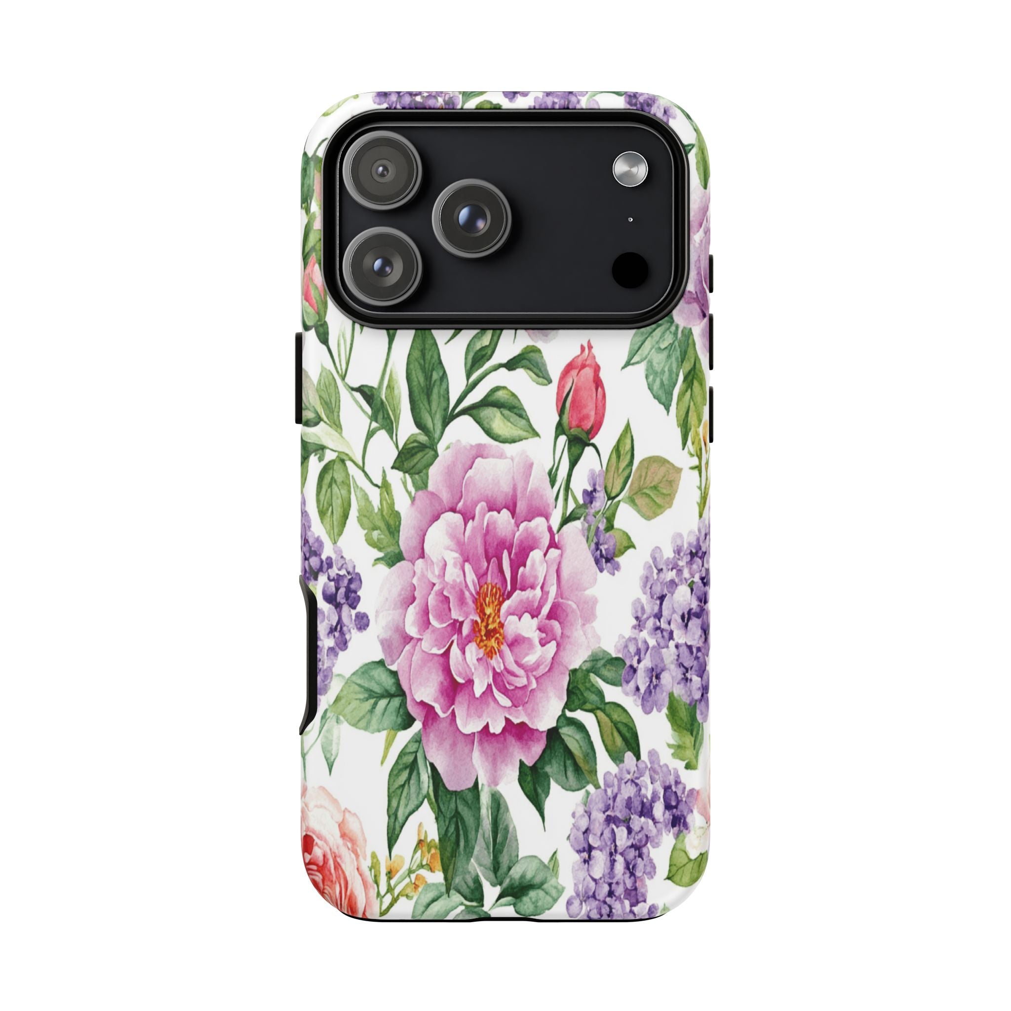 Watercolor Peonies and Lilacs