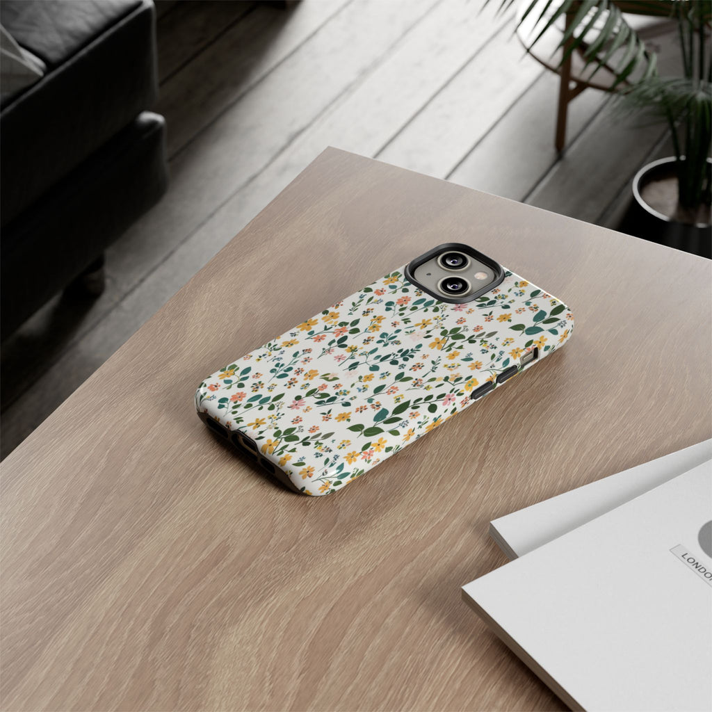 Pastel Leaves and Flowers Case