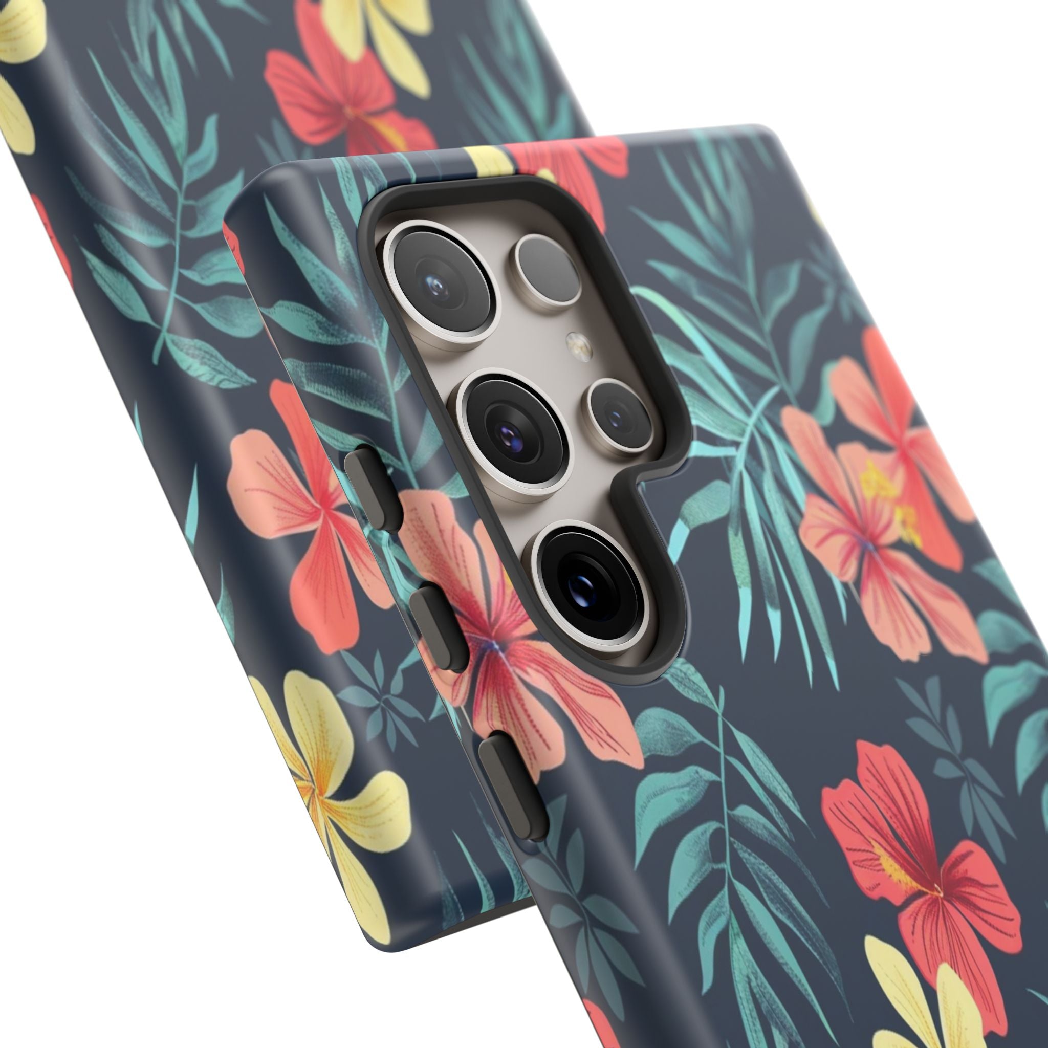 Tropical Hibiscus Navy Case