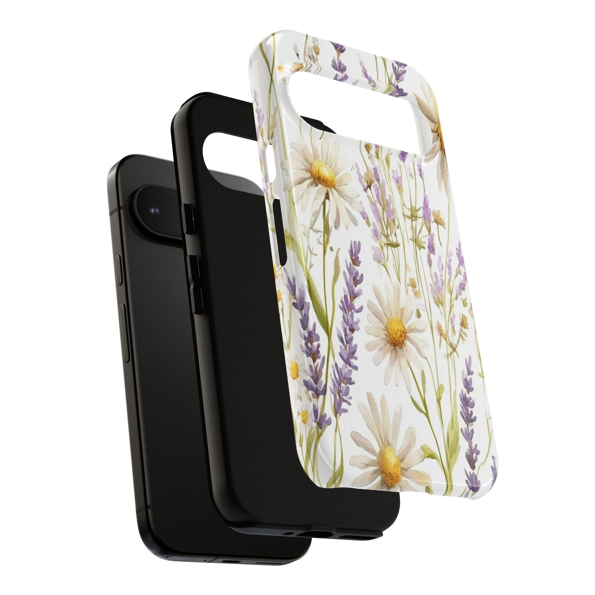 Delicate Watercolor Daisy and Lavender Case