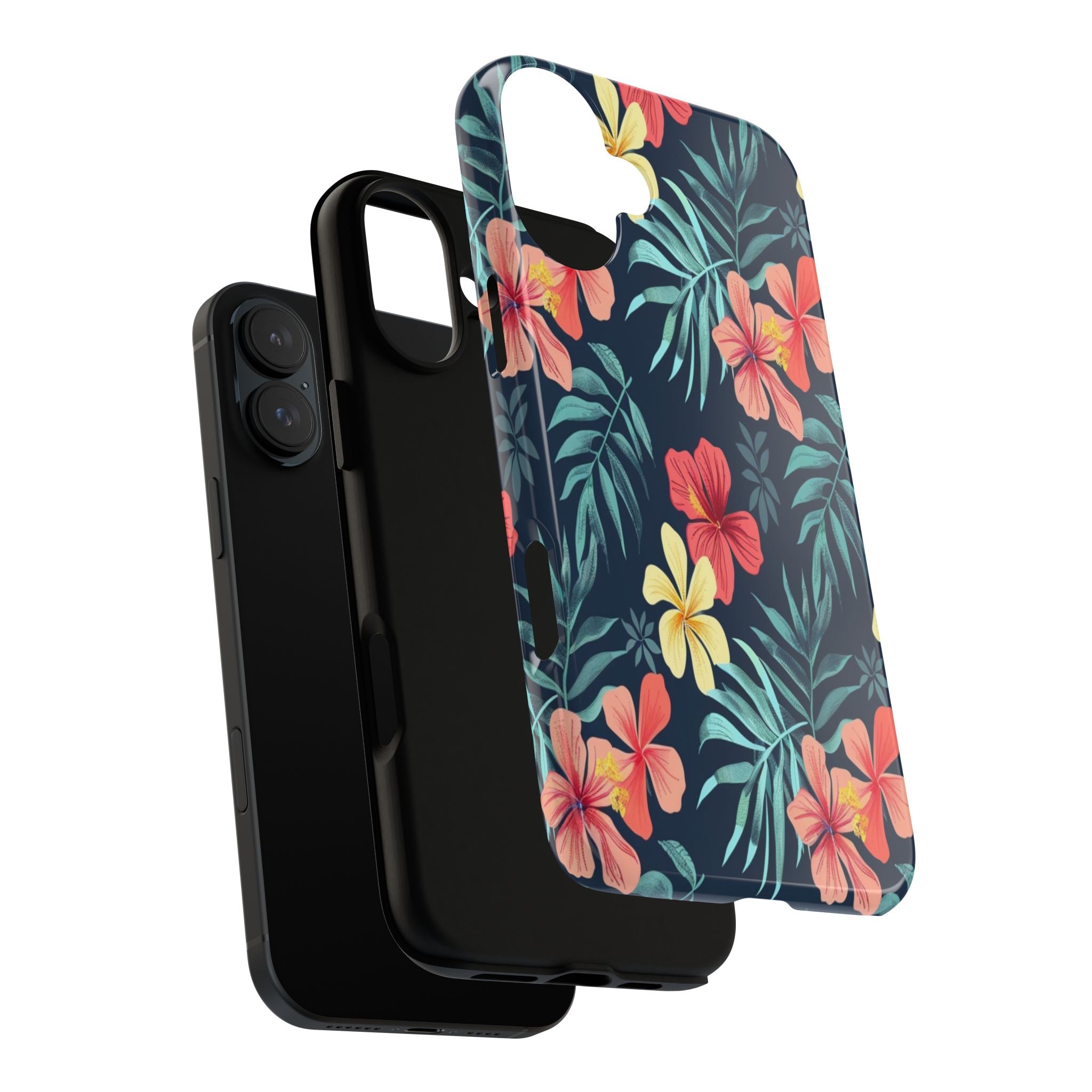 Tropical Hibiscus Navy Case