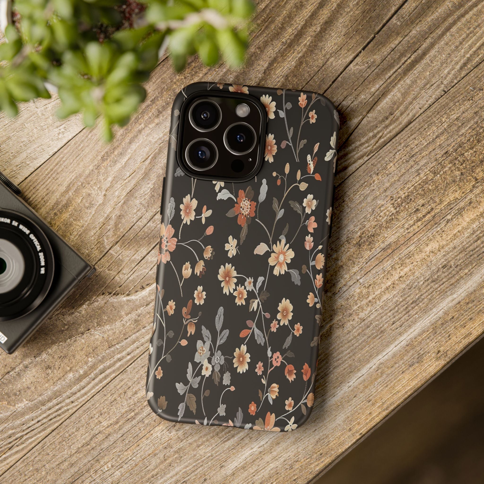 Floral Field on Black Case