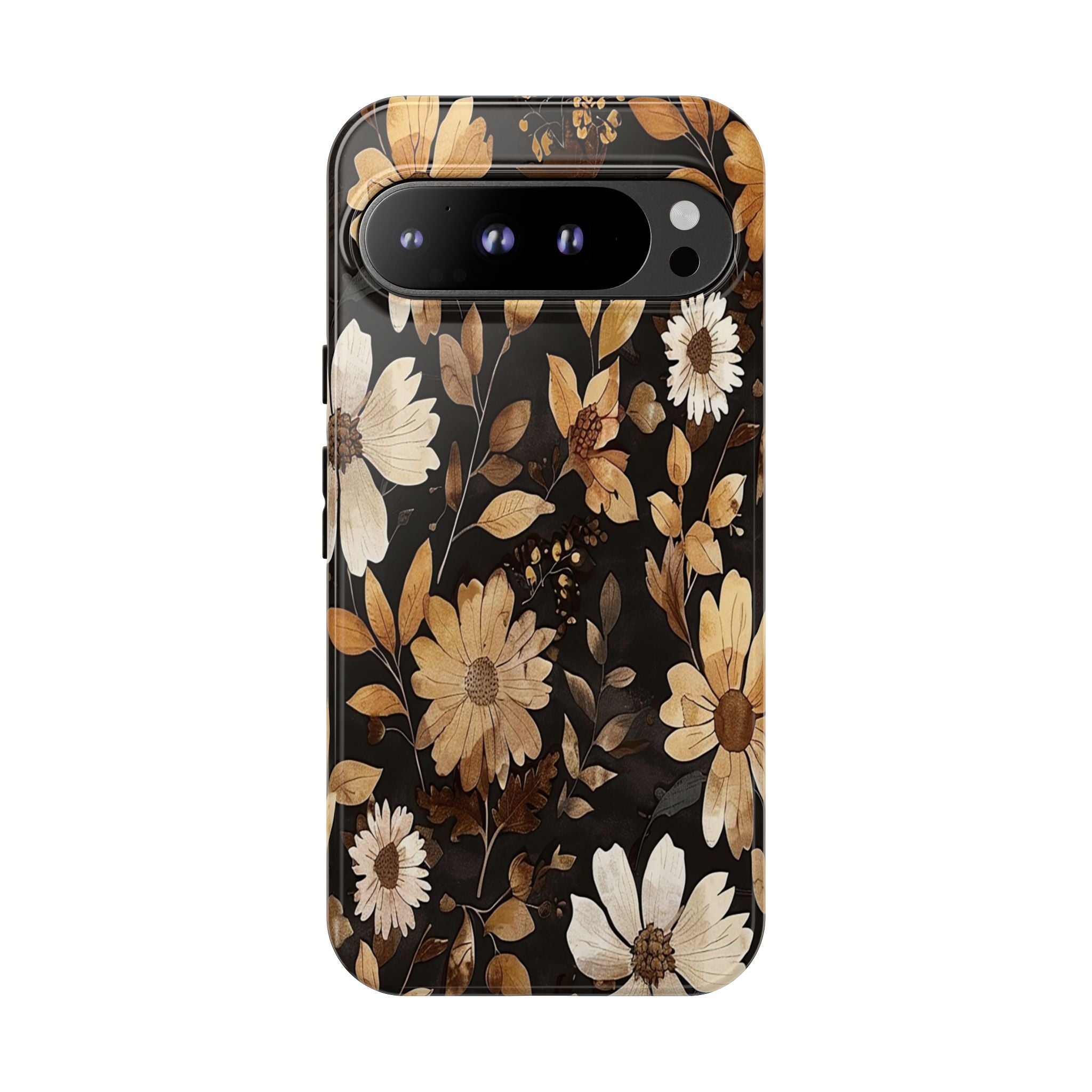 Golden Daisy Botanical on Black