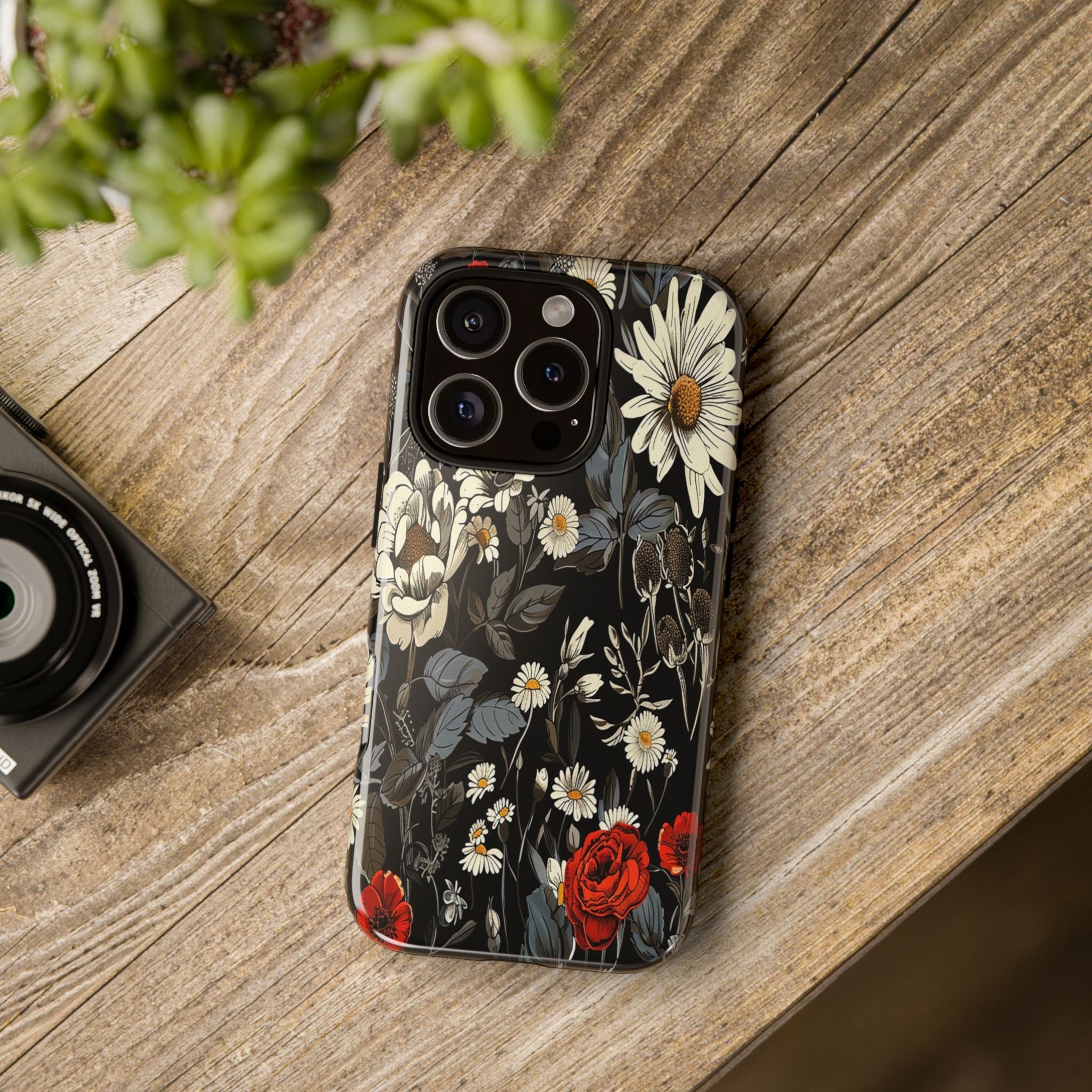 Dark Rose and Daisy Case