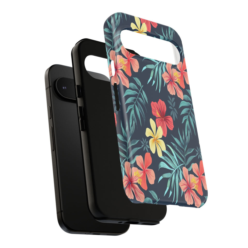 Tropical Hibiscus Navy Case