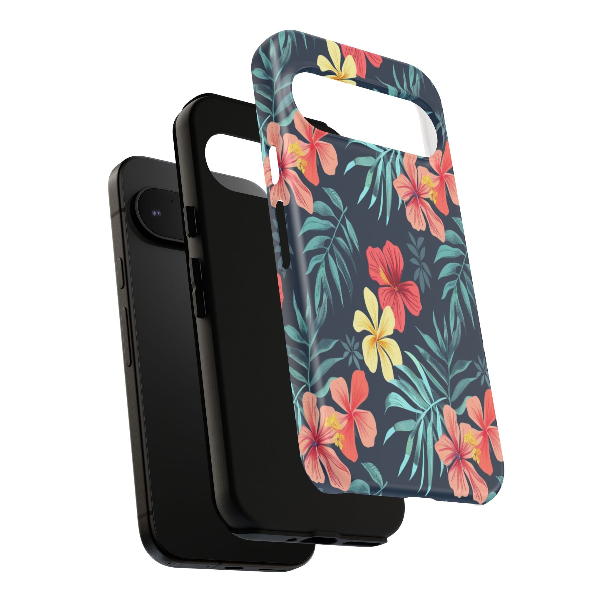 Tropical Hibiscus Navy Case