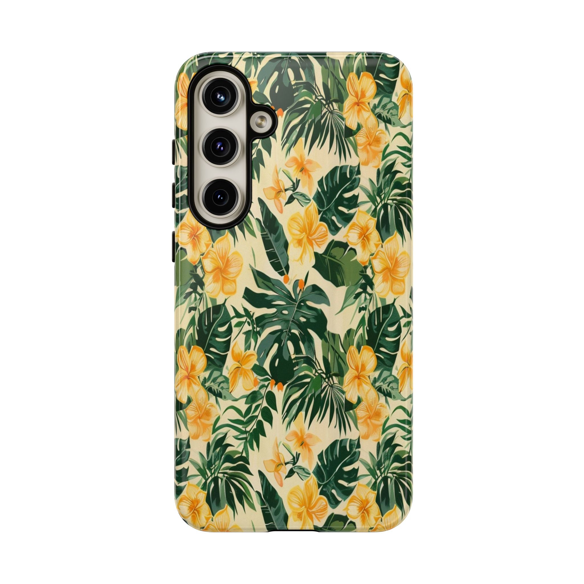 Golden Tropical Blooms