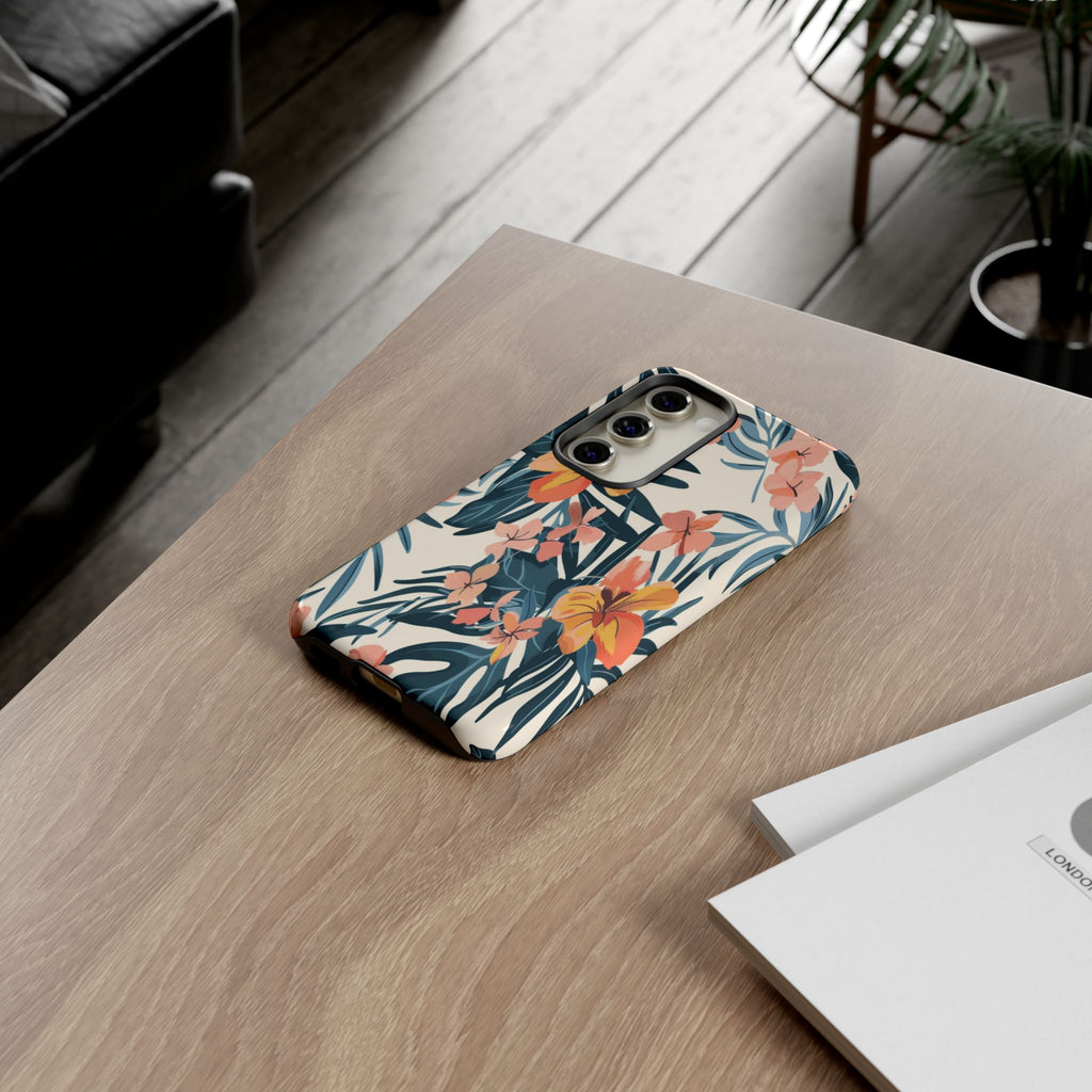 Tropical White and Blue Case