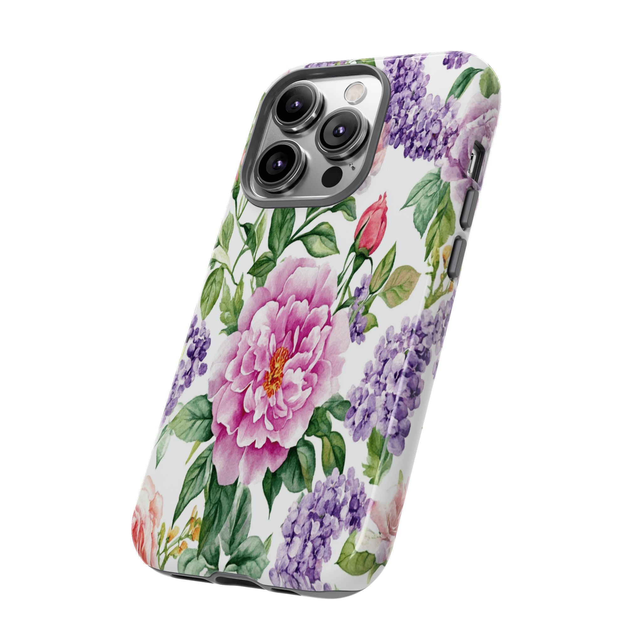Watercolor Peonies and Lilacs Case