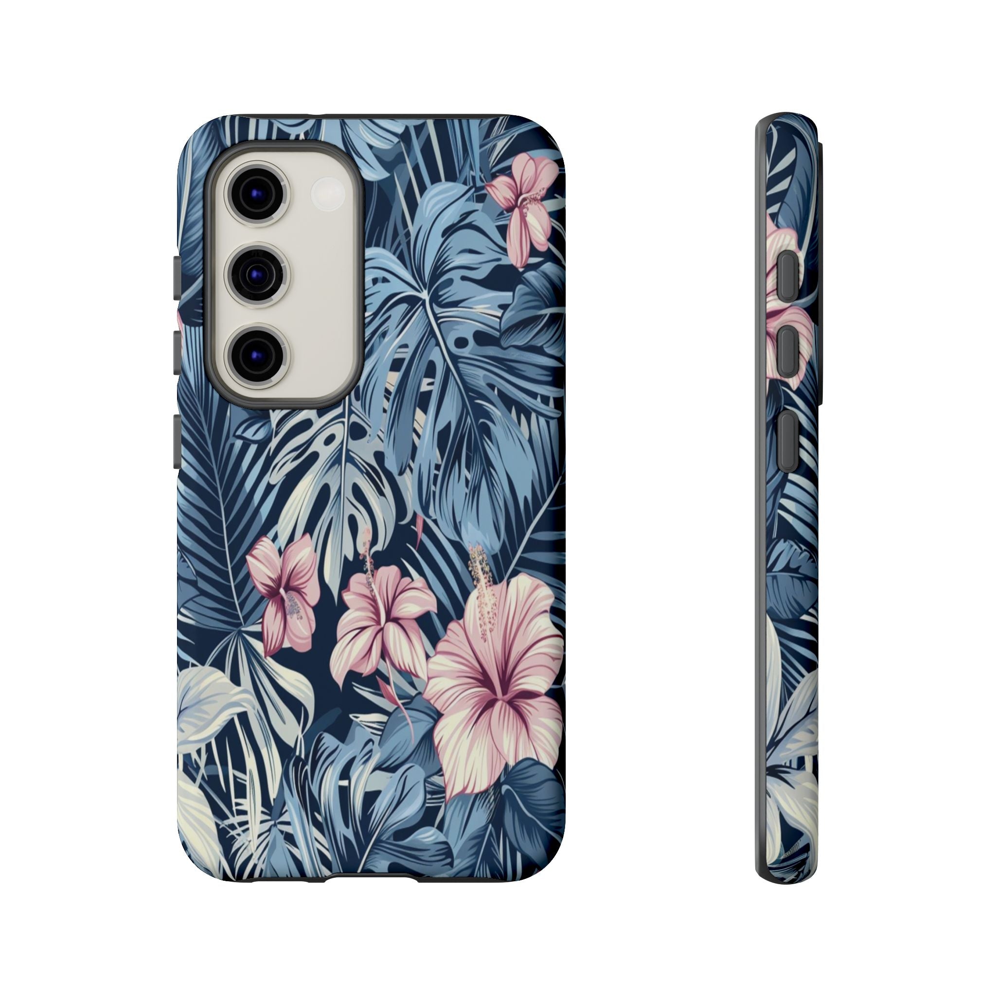 Tropical Hibiscus and Monstera Pattern