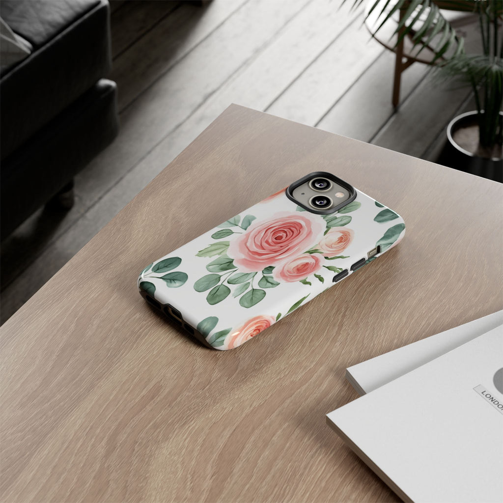 Delicate Watercolor Rose Case