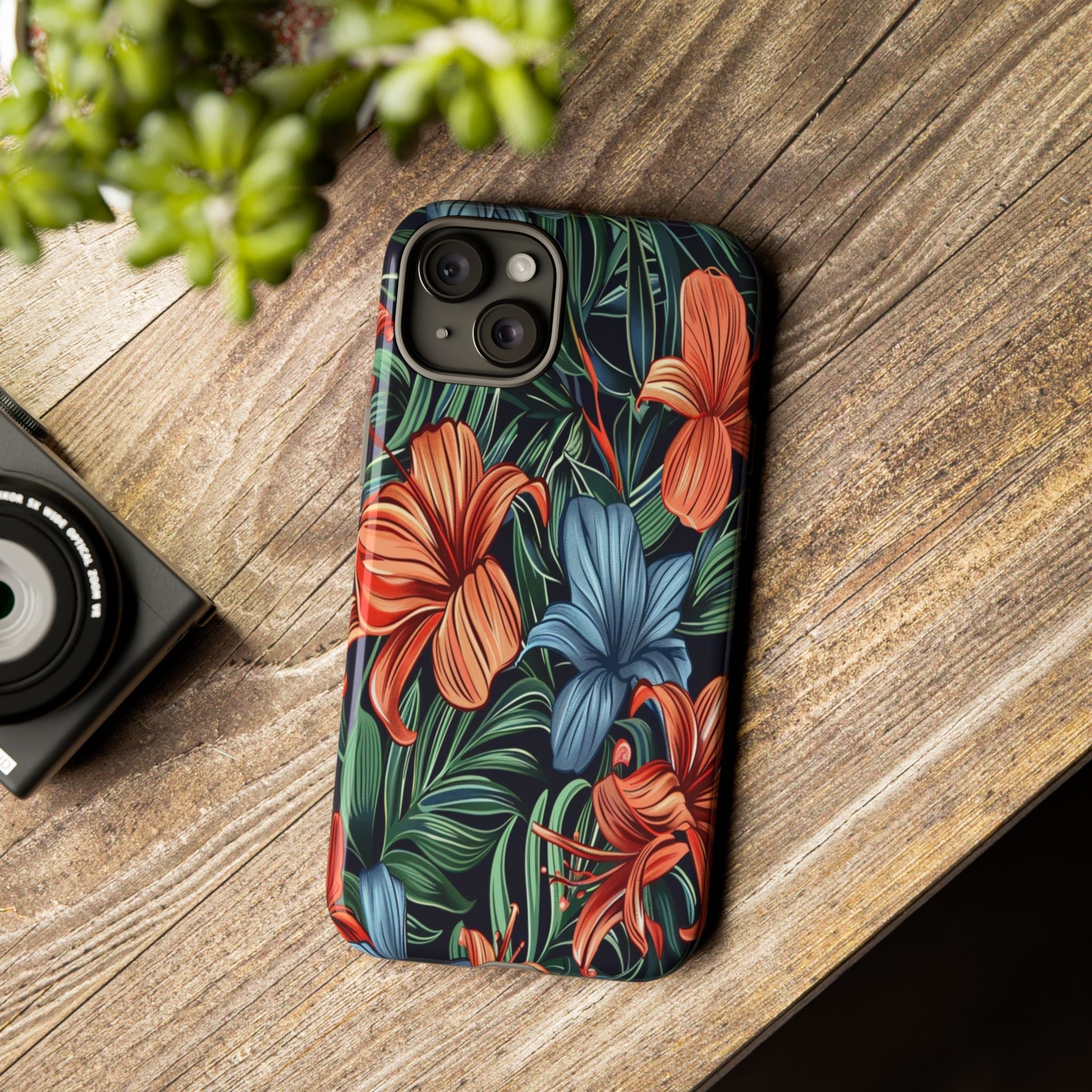 Tropical Red and Blue Case