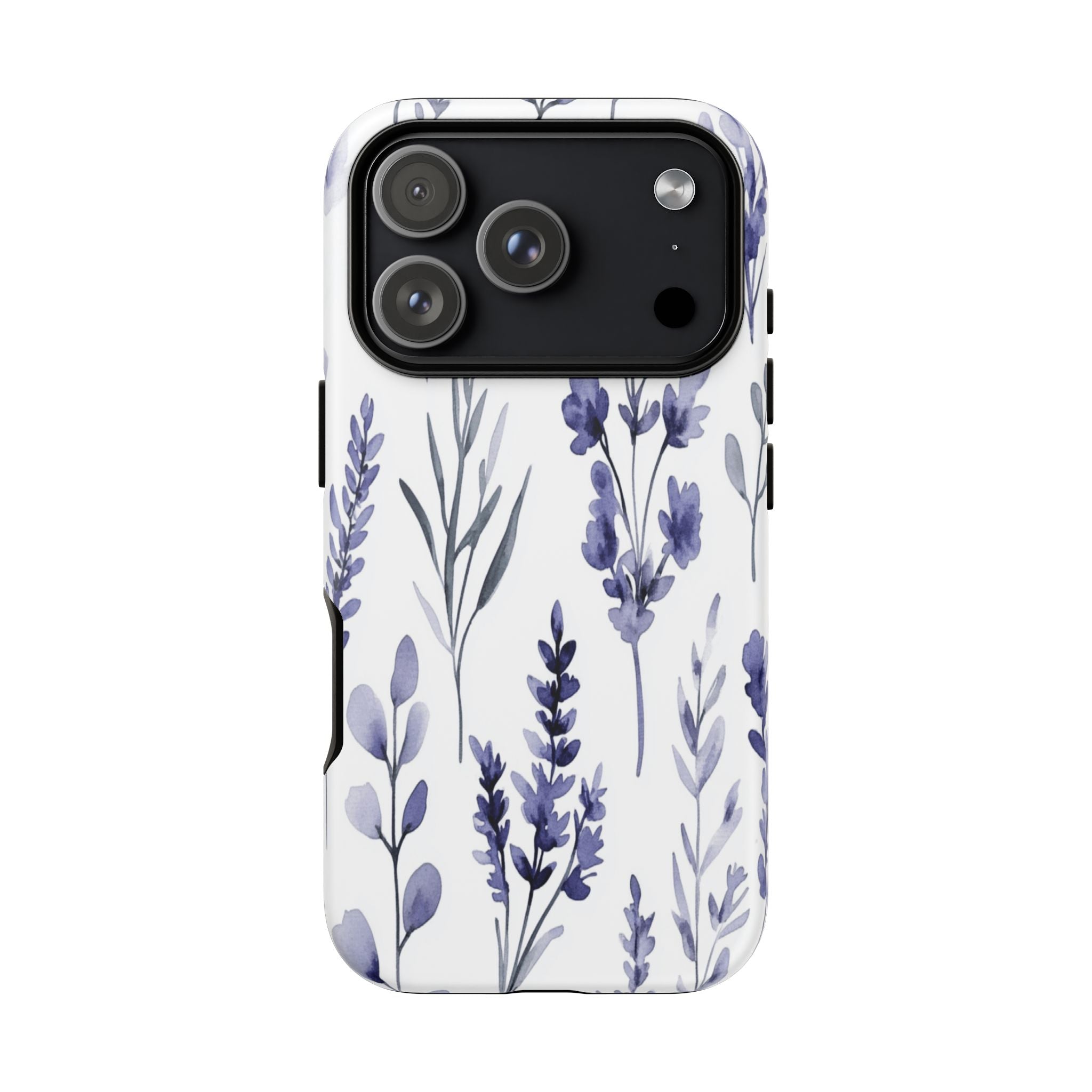 Delicate Purple Botanical Watercolor Floral Pattern