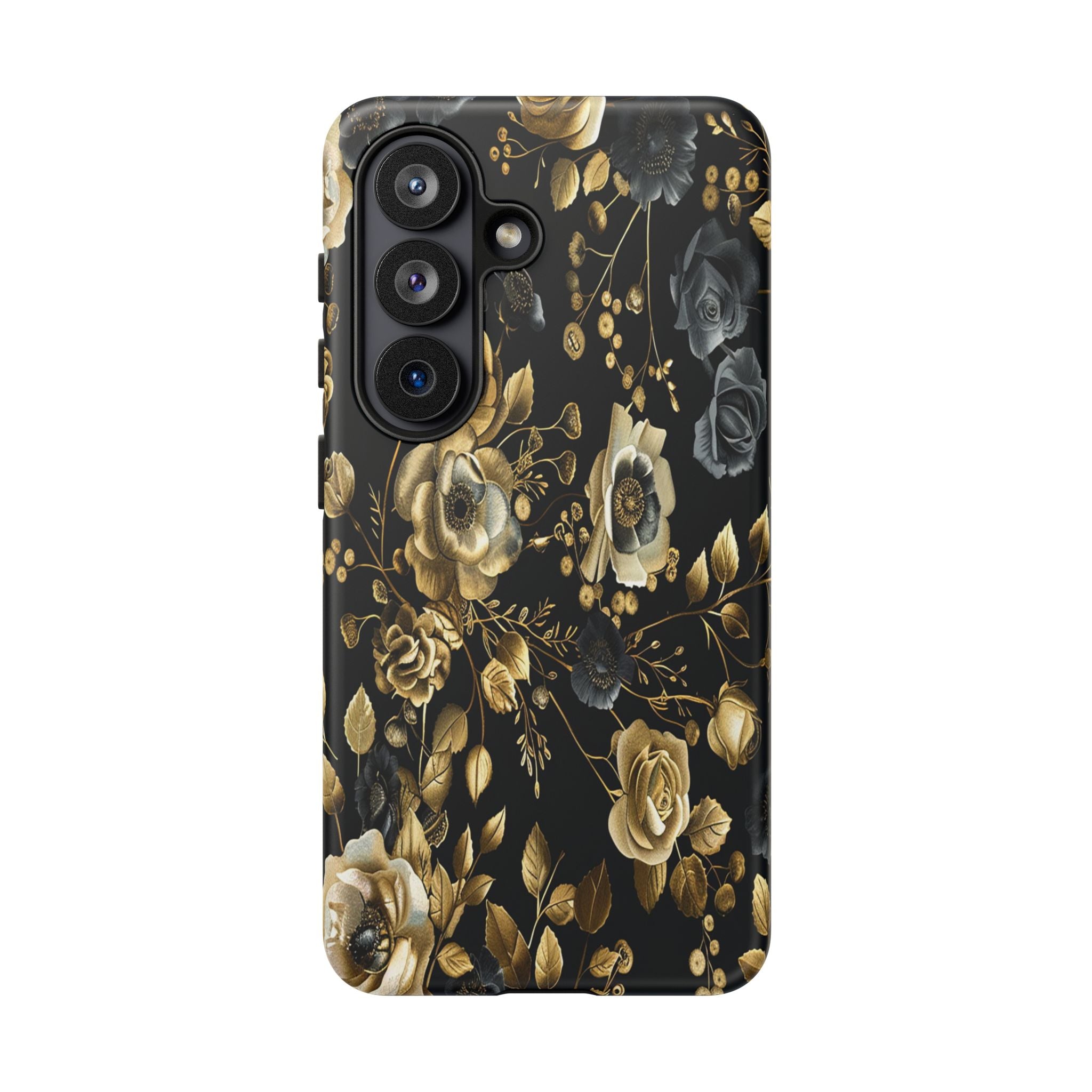 Luxurious Gold Roses on Black