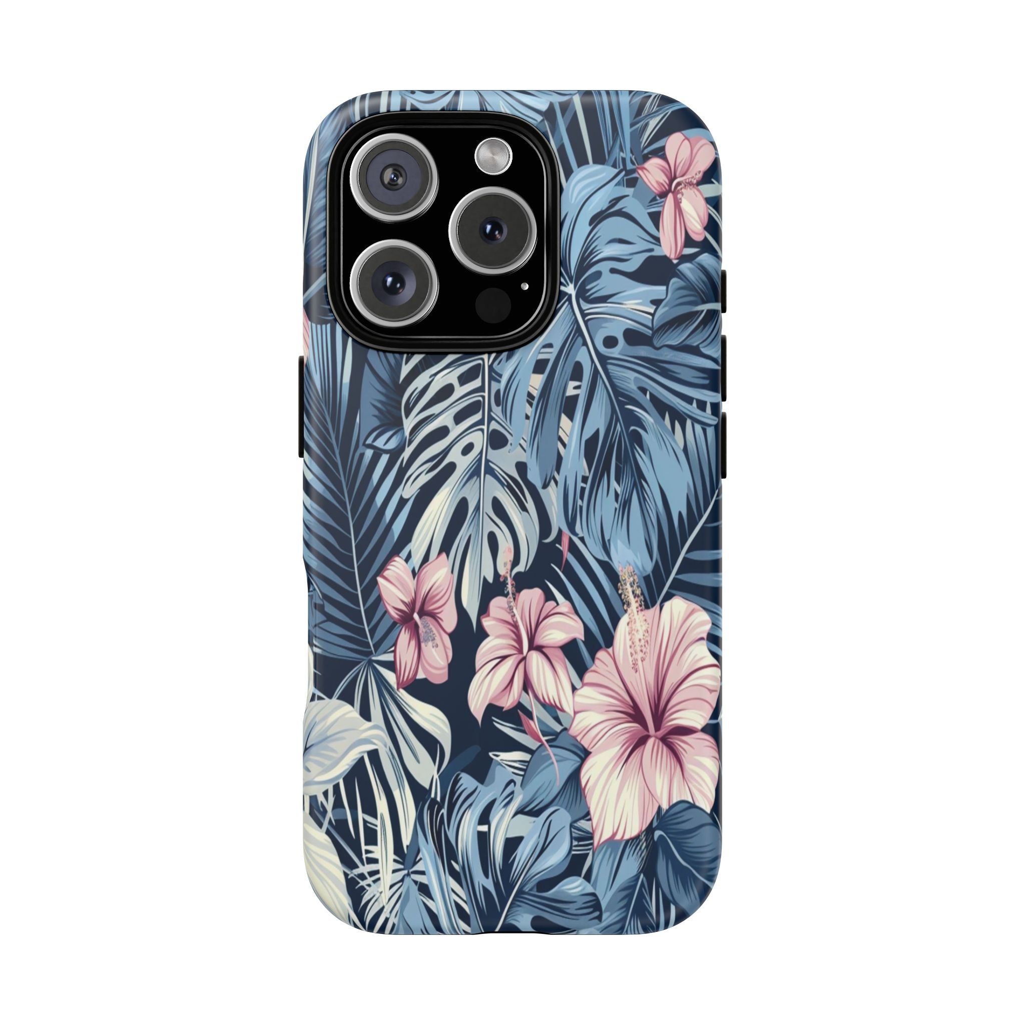 Tropical Hibiscus and Monstera Pattern