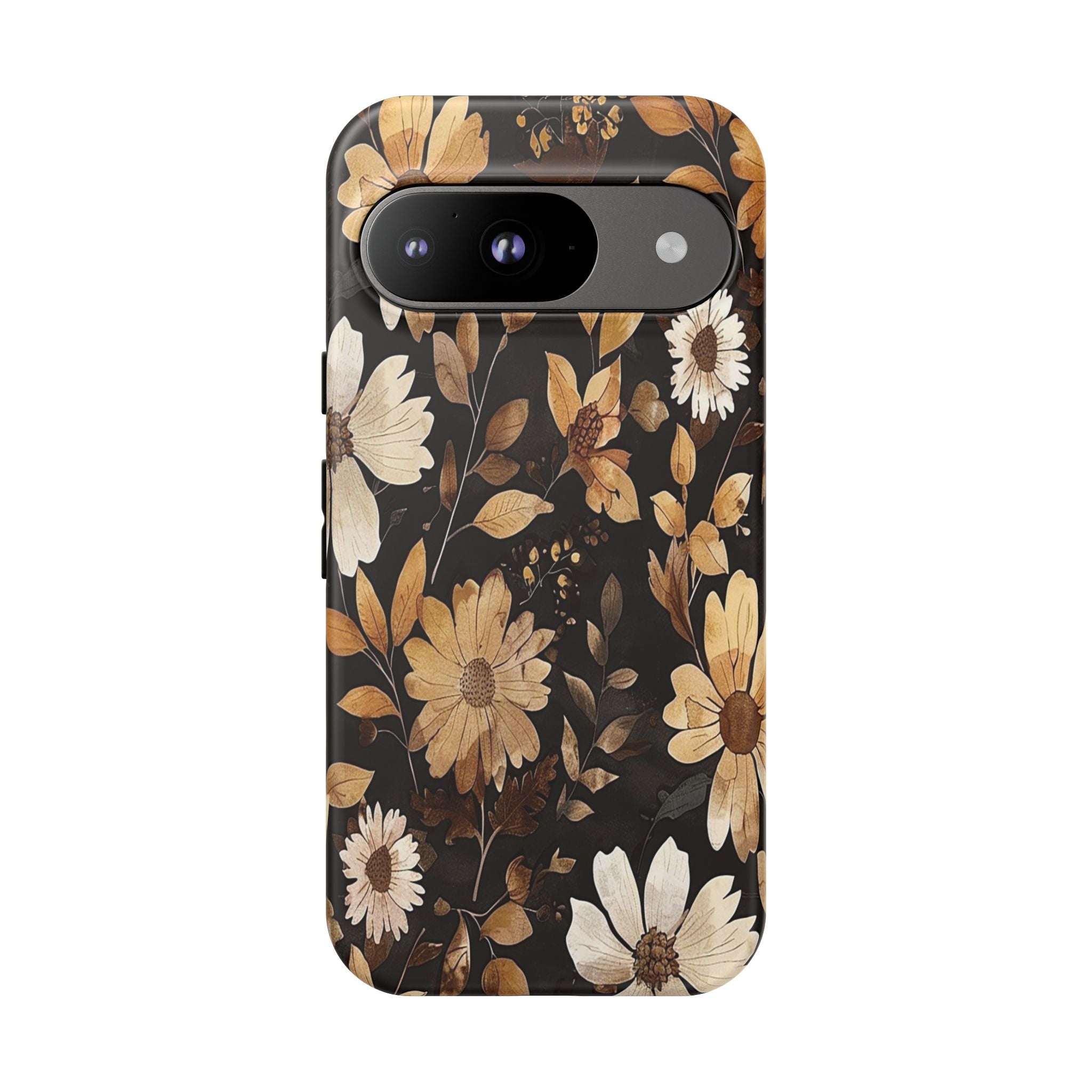 Golden Daisy Botanical on Black