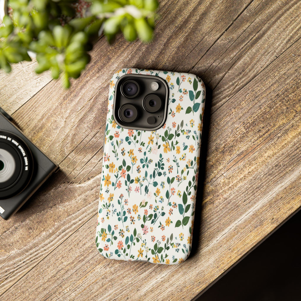 Pastel Leaves and Flowers Case