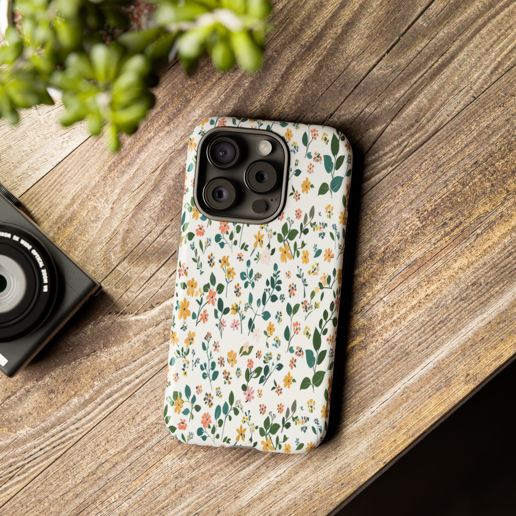 Pastel Leaves and Flowers Case