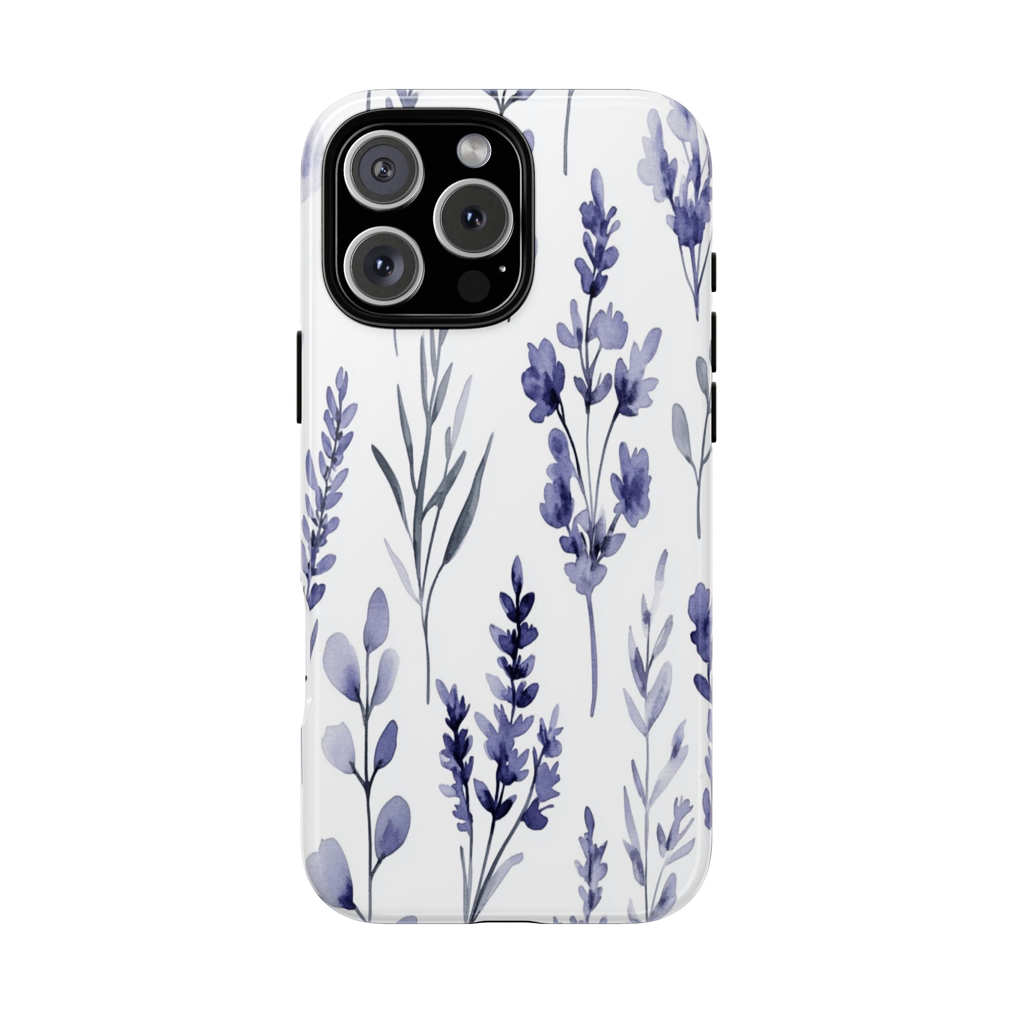 Delicate Purple Botanical Watercolor Floral Pattern