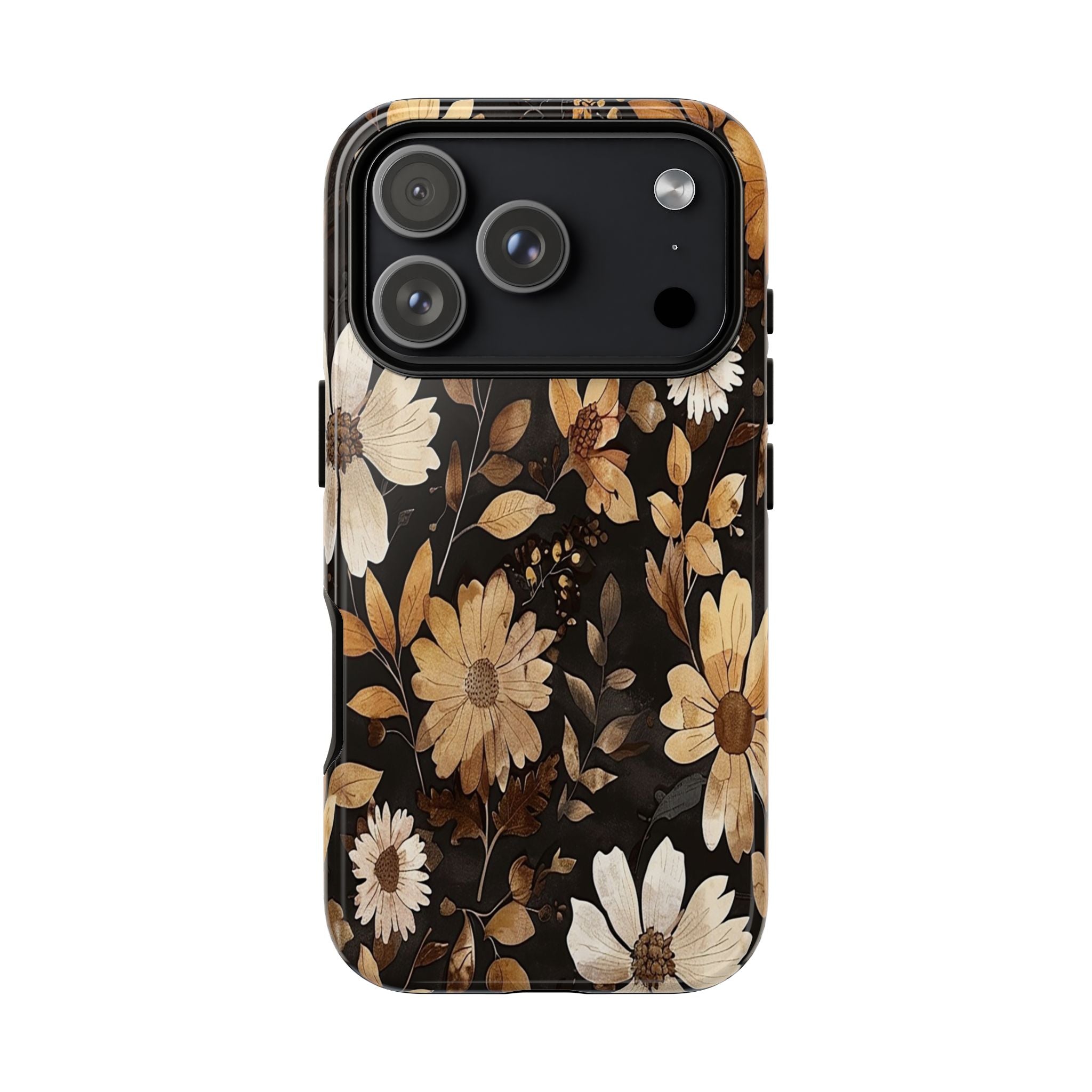 Golden Daisy Botanical on Black