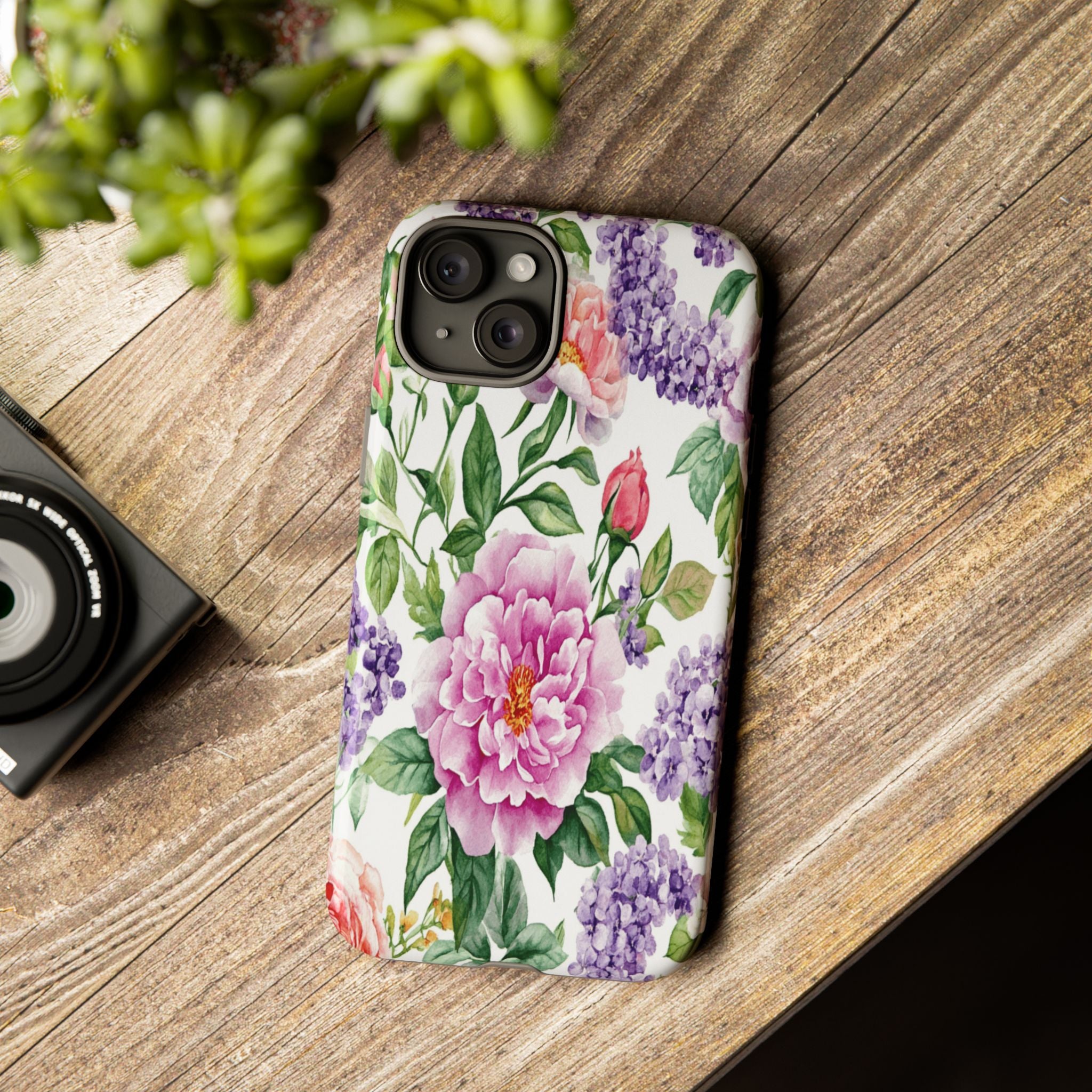 Watercolor Peonies and Lilacs Case