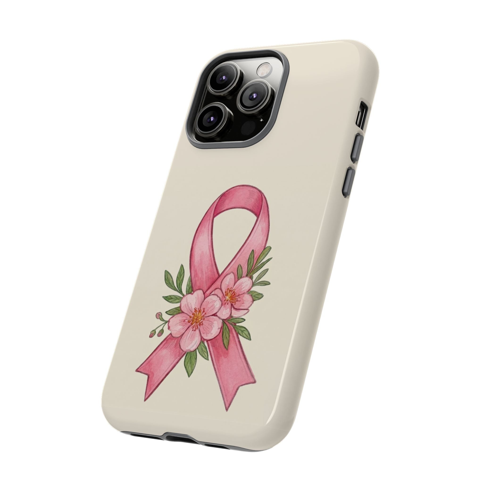 Floral Breast Cancer Awareness Case