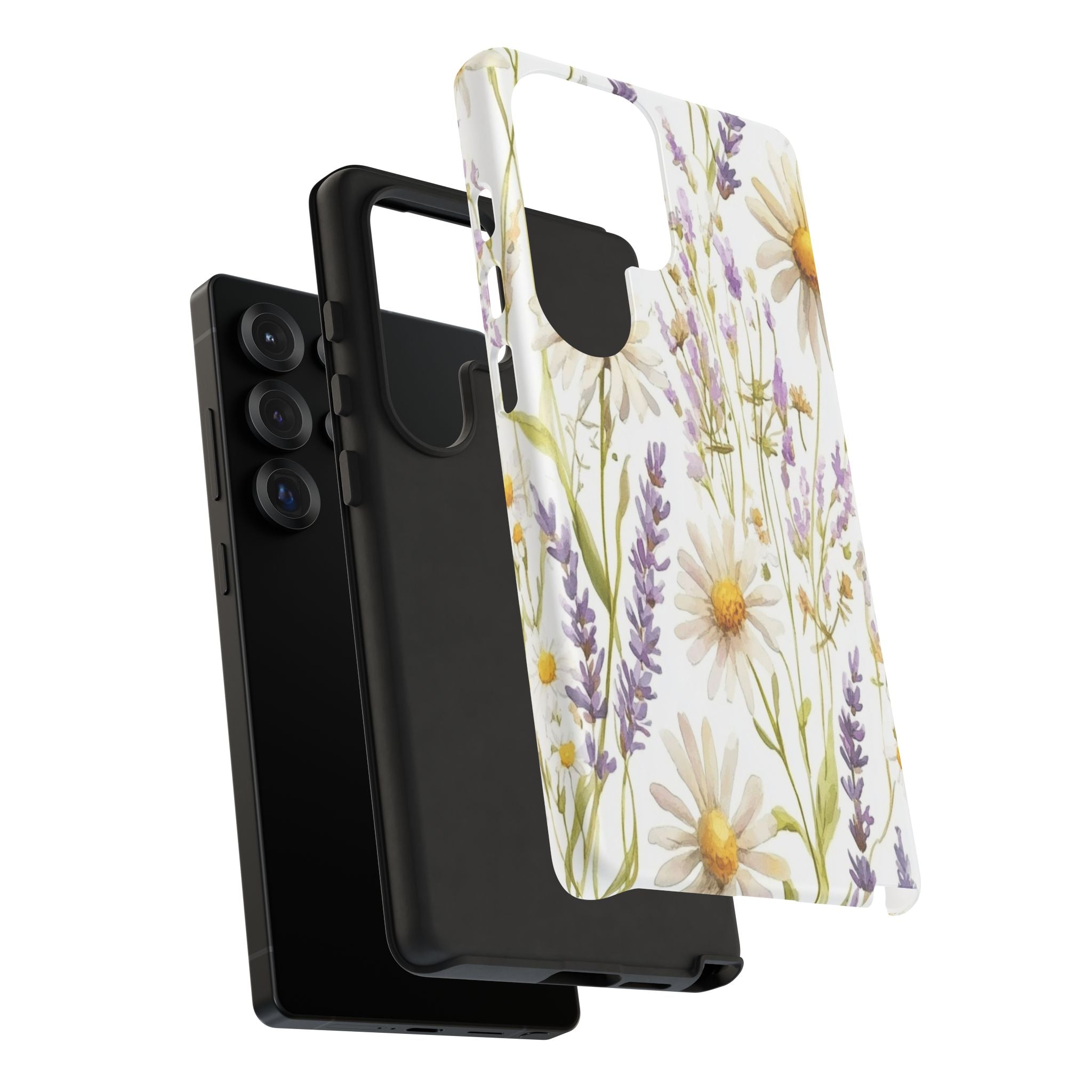 Delicate Watercolor Daisy and Lavender Case