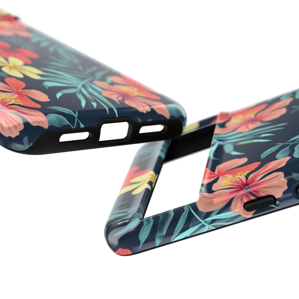 Tropical Hibiscus Navy Case