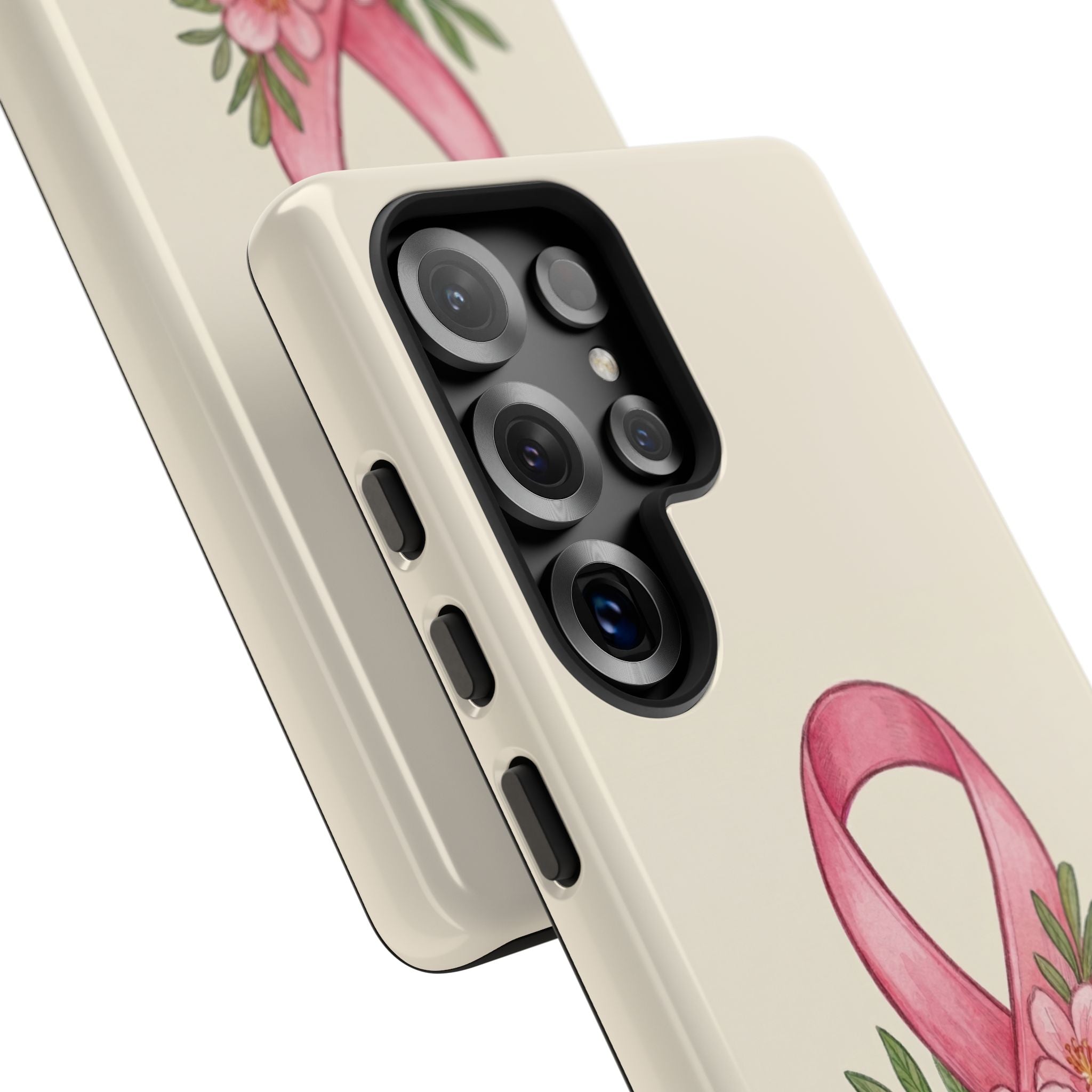 Floral Breast Cancer Awareness Case