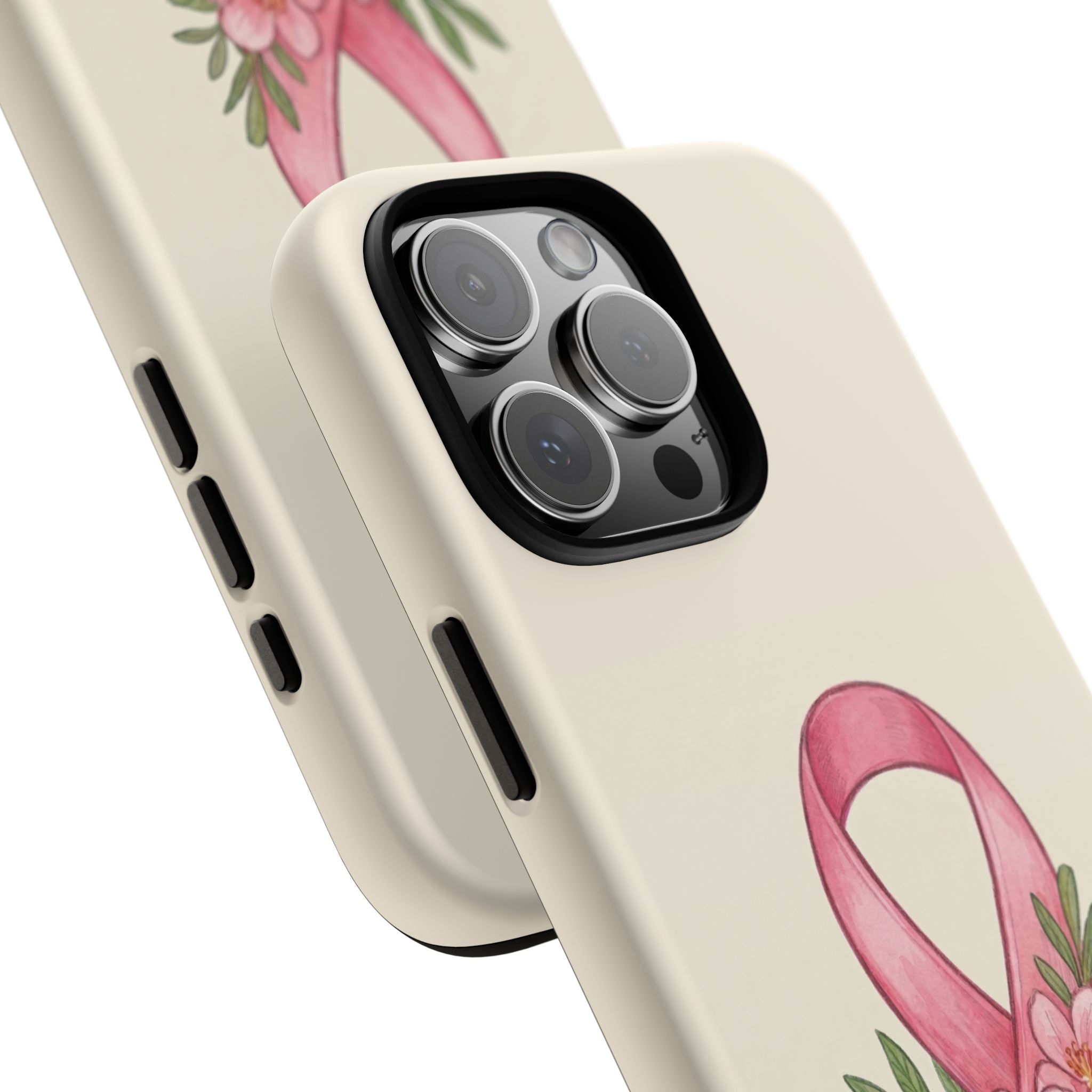 Floral Breast Cancer Awareness Case