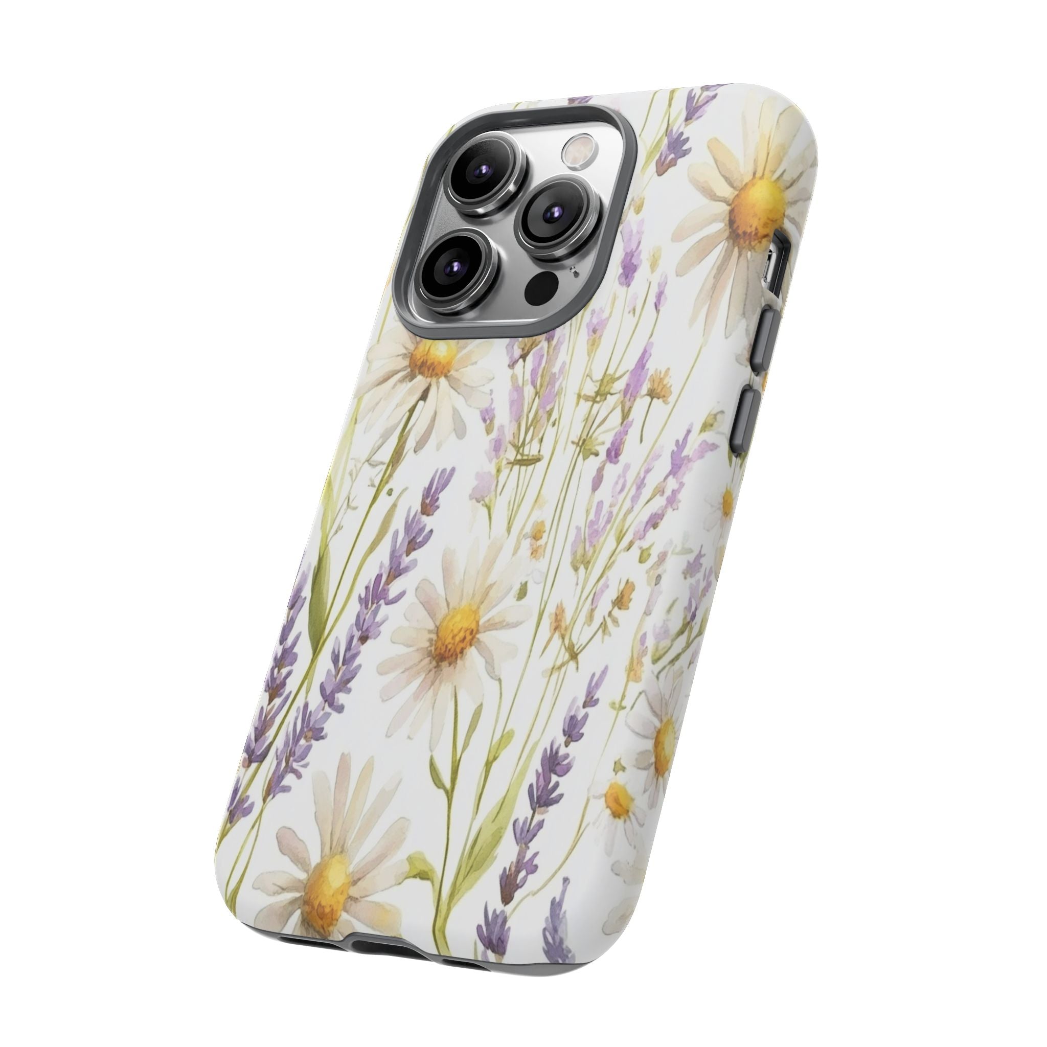 Delicate Watercolor Daisy and Lavender Case
