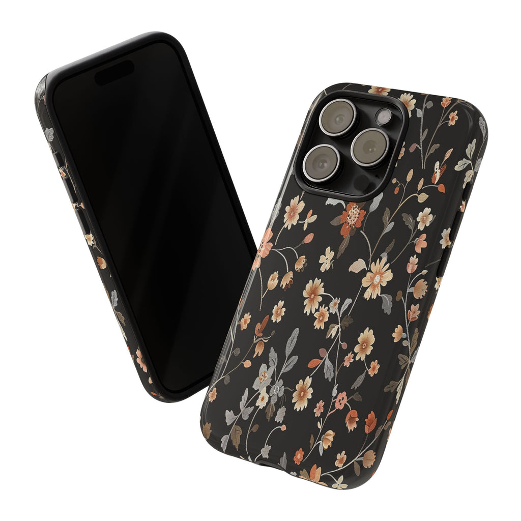 Floral Field on Black Case