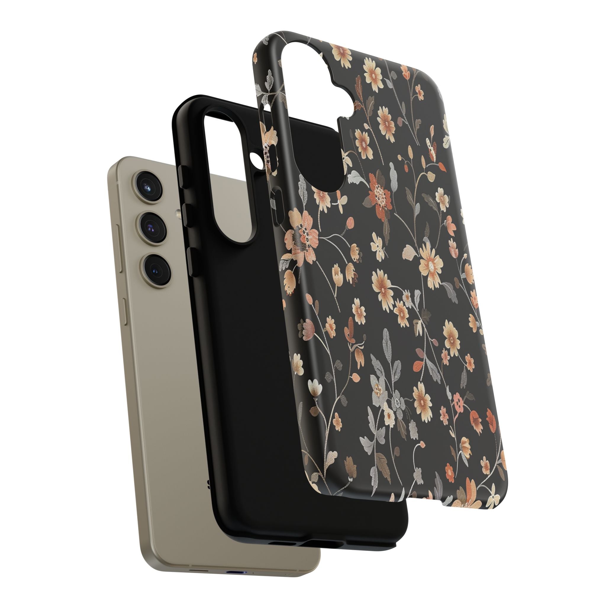 Floral Field on Black Case