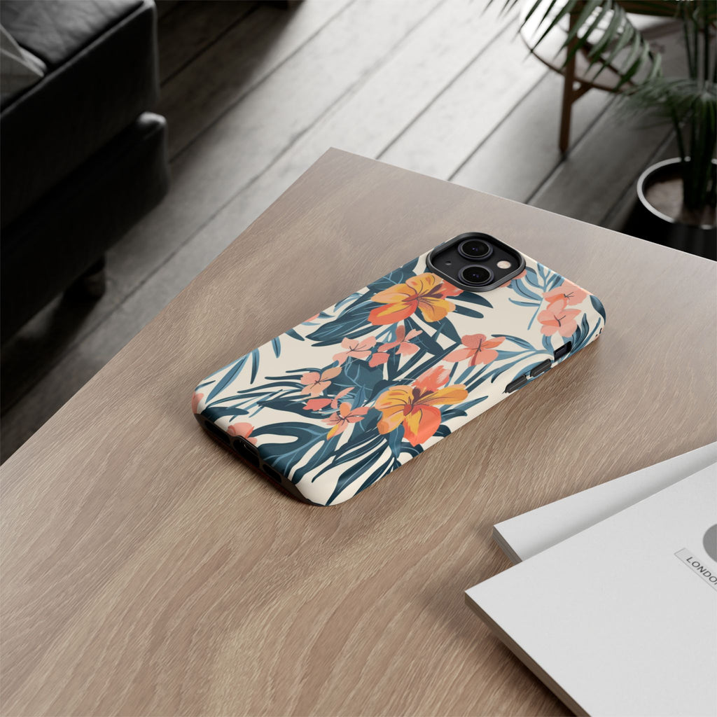 Tropical White and Blue Case